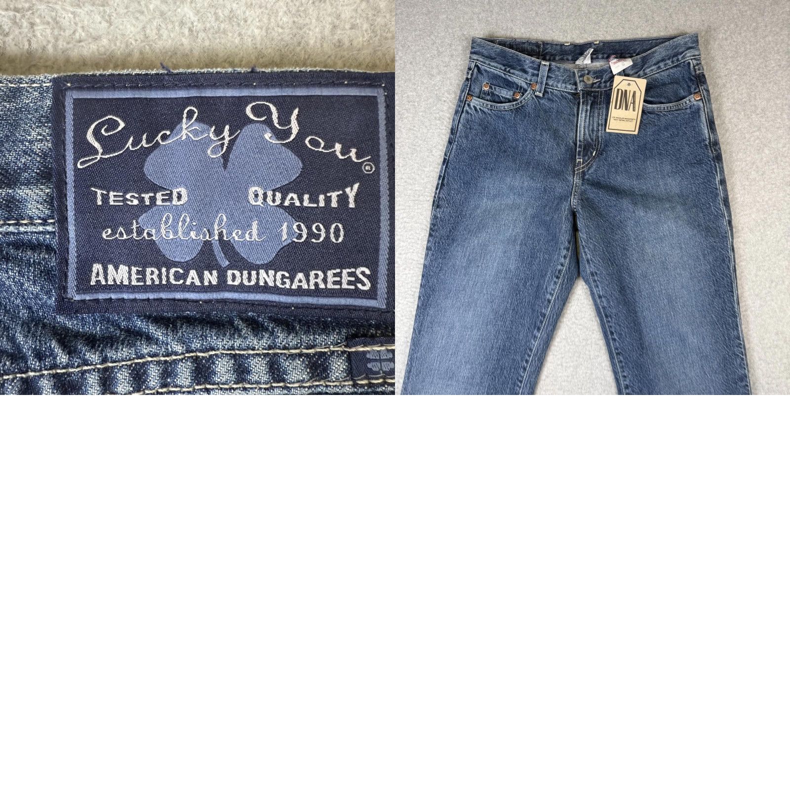 Lucky Brand VINTAGE Lucky Brand Jeans Dungarees Women 10/30 Peanut Pant Long Length Blue NOS Women 10/30 Regular Size Pants Jeans Mens/Girls? Size 32" / US 10 / IT 46 - 9 Thumbnail