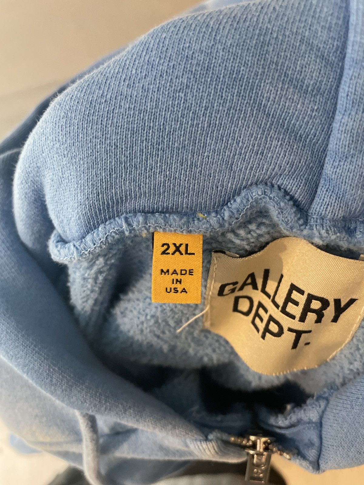 Gallery Dept. Gallery Dept. Blue Sunfaded Zip Up Hooded Sweatshirt 2XL Size US XXL / EU 58 / 5 - 5 Thumbnail