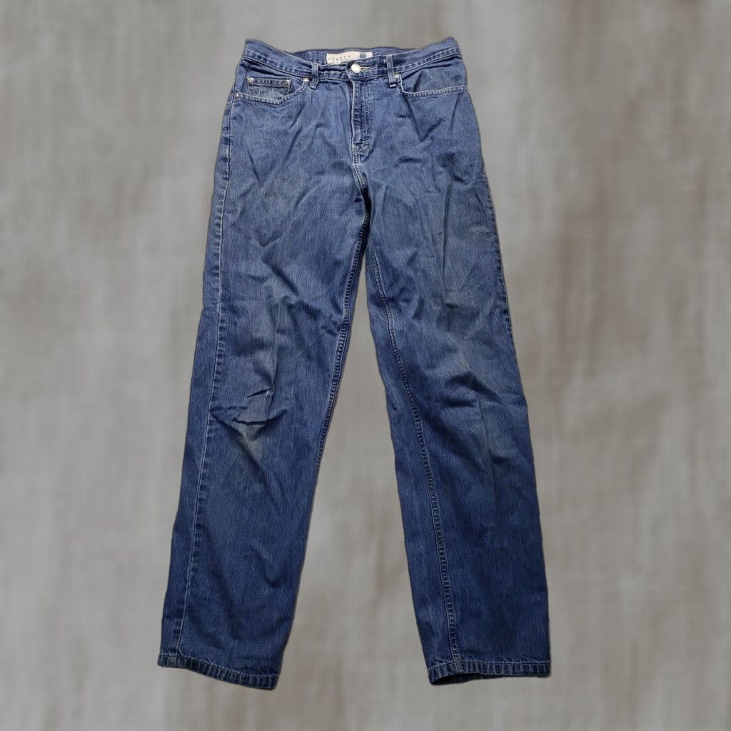 Denime SONOMA Jeans Denim Loose Mid-Rise Blue 8 Women Adult Regular Stretch Pants - Medium Wash Size 30" / US 8 / IT 44 - 1 Thumbnail