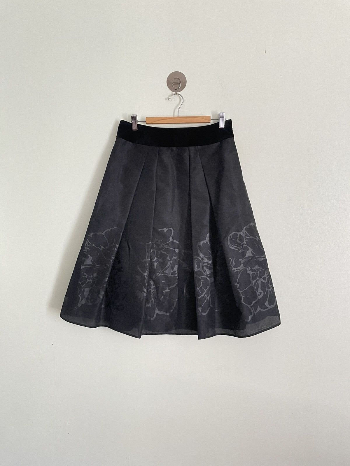 Hiroko Koshino Homme Hiroko BIS Black Pleated Skirt Size 29" - 2 Thumbnail