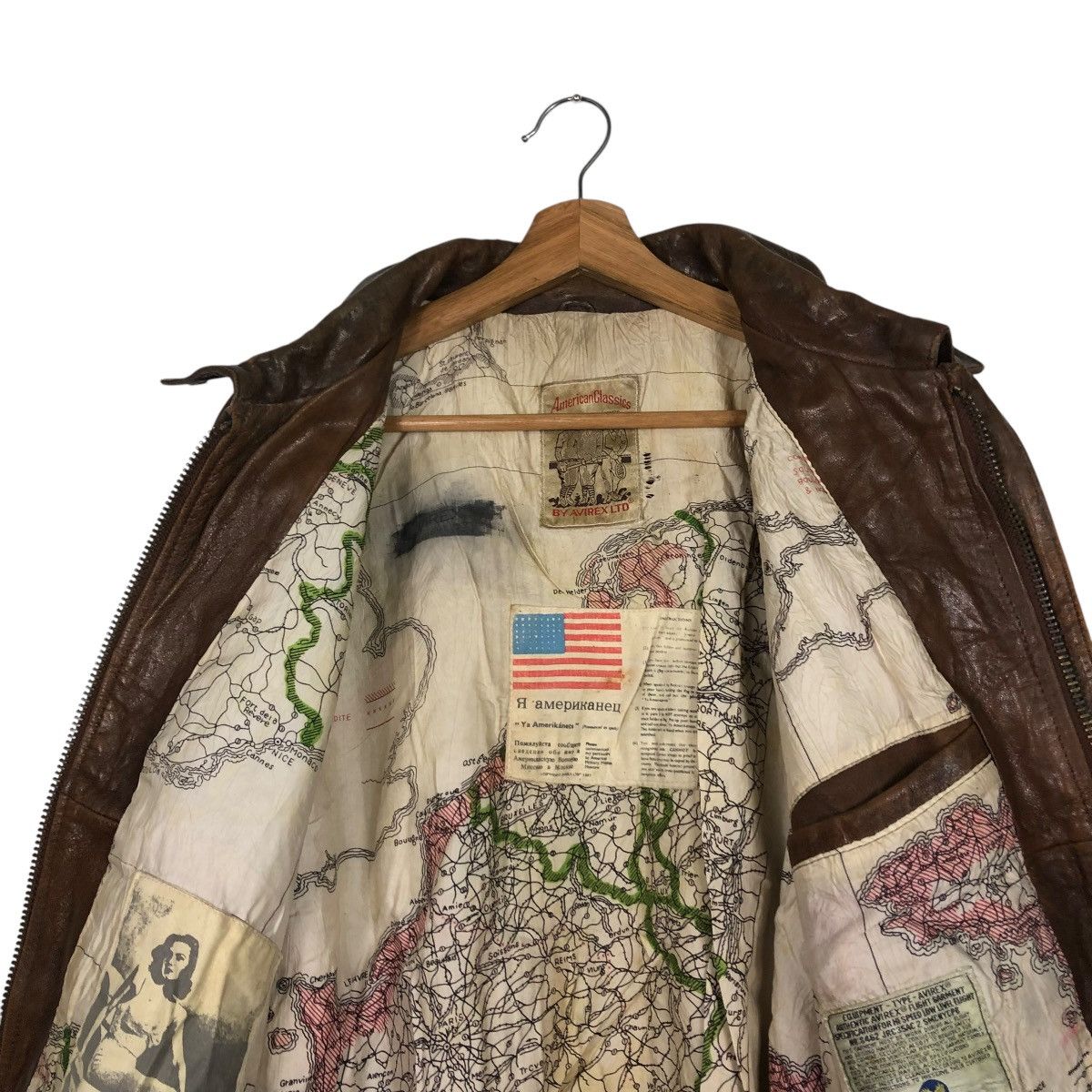 Avirex 🔥VINTAGE AVIREX GENUINE LEATHER JACKET AMERICAN CLASSIC USA Size US M / EU 48-50 / 2 - 16 Thumbnail