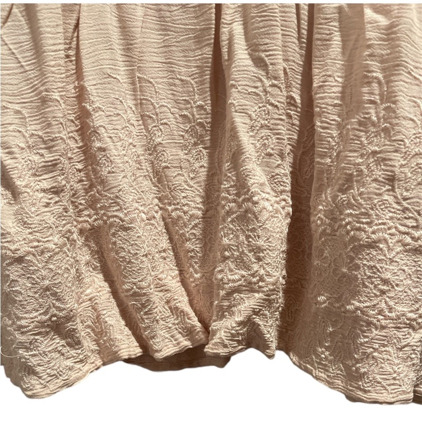 American Eagle Outfitters AMERICAN EAGLE Woman’s Peach Peasant Blouse Sz M Size M / US 6-8 / IT 42-44 - 3 Thumbnail