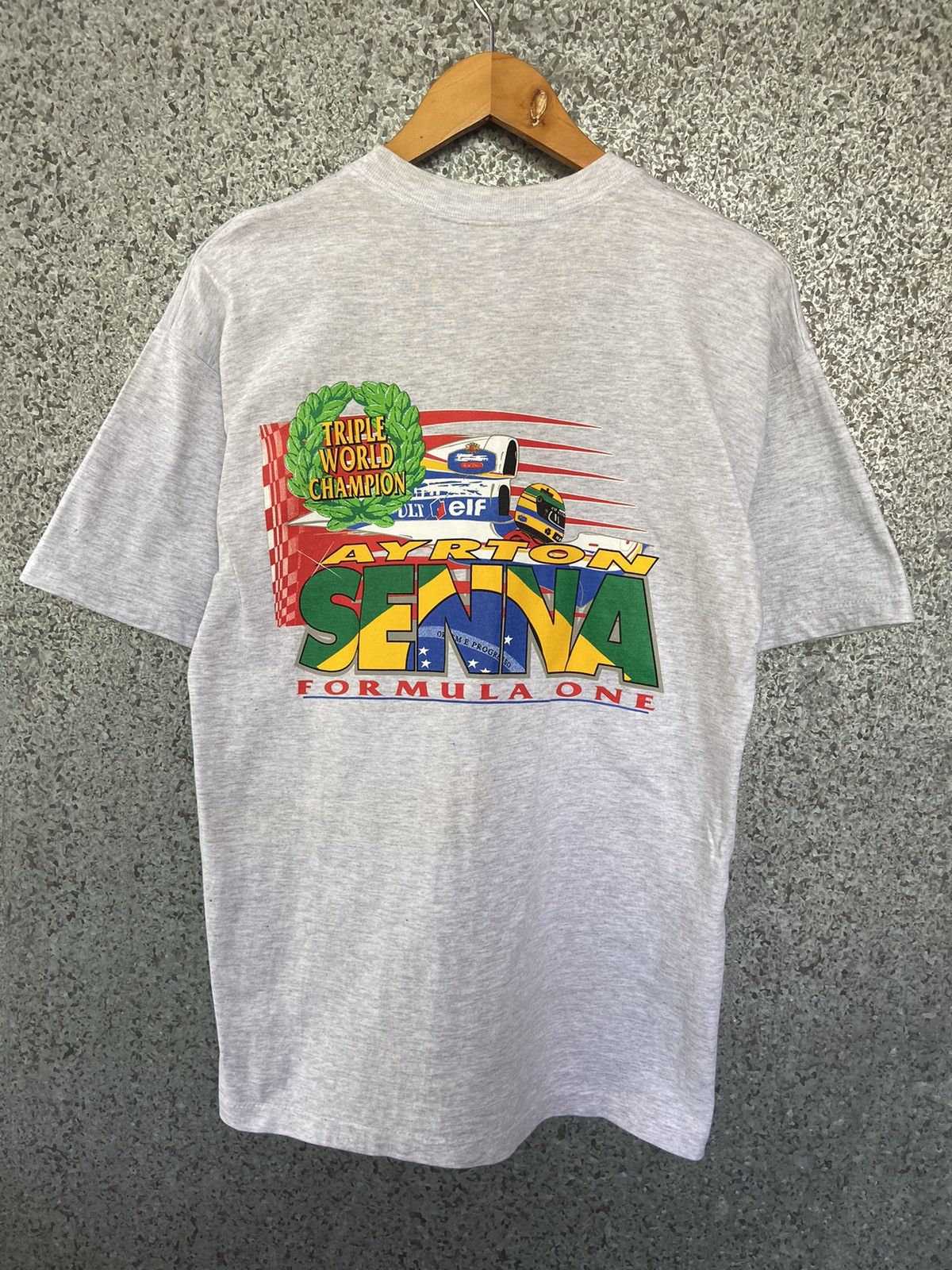 Vintage 🔥 Vintage 90s Vtg F1 Racing Brazil formula one aryton senna Size US M / EU 48-50 / 2 - 2 Thumbnail