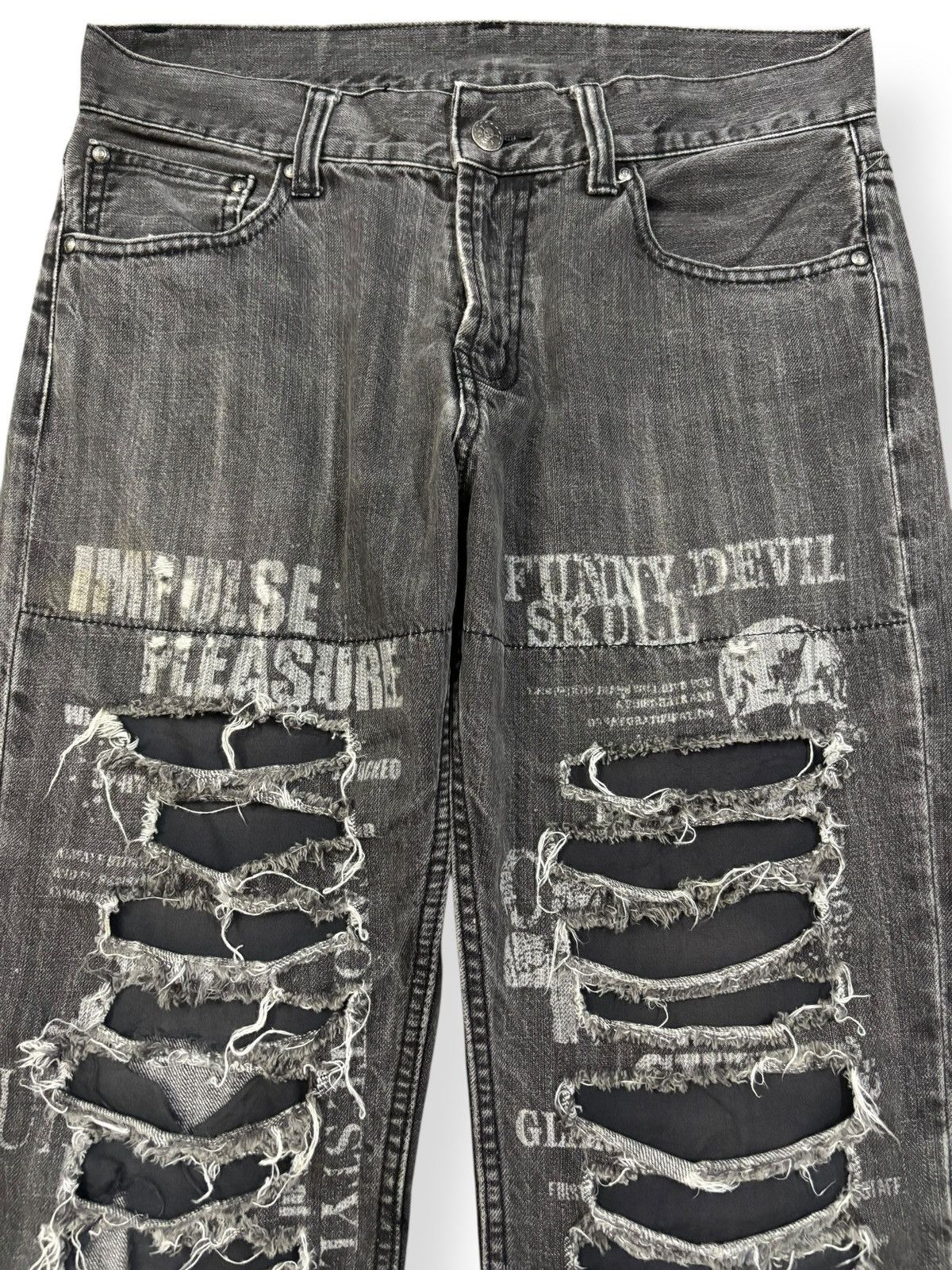 Hysteric Glamour Vintage Japanese Brand Faded Distressed Punk Grunge Jeans Size US 31 - 3 Thumbnail