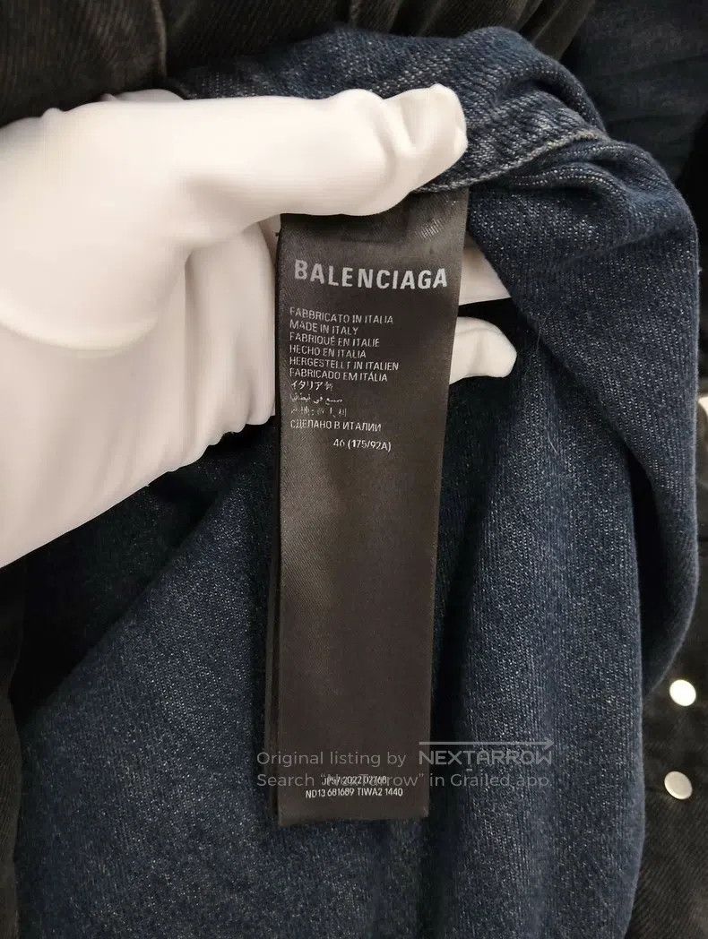 Balenciaga Balenciaga Black washed denim cotton coat Size US S / EU 44-46 / 1 - 5 Thumbnail