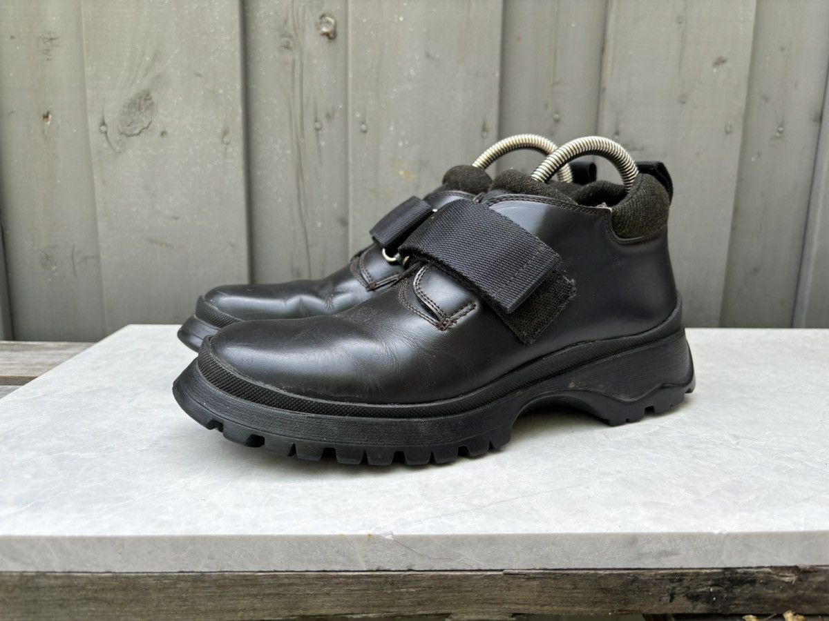 Prada × Vintage Vintage Prada Boots Cross Strap F/W 99 2000s Leather Vibram Size US 7 / IT 37 - 14 Thumbnail