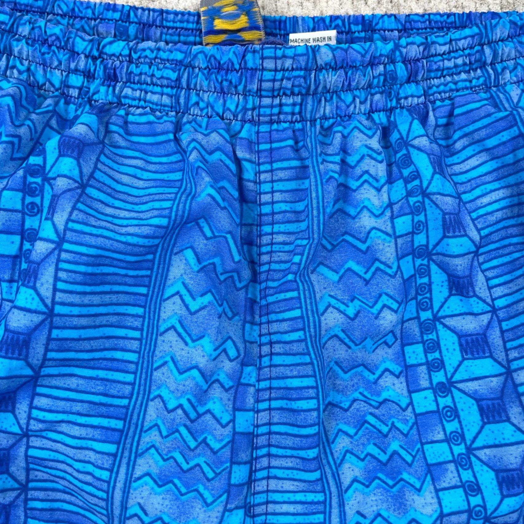 Polo Ralph Lauren VINTAGE Polo Ralph Lauren Swim Trunks Shirt Adult L Blue 90s Geometric Paisley Logo Briefs Shorts Mens Size US 33 - 5 Thumbnail