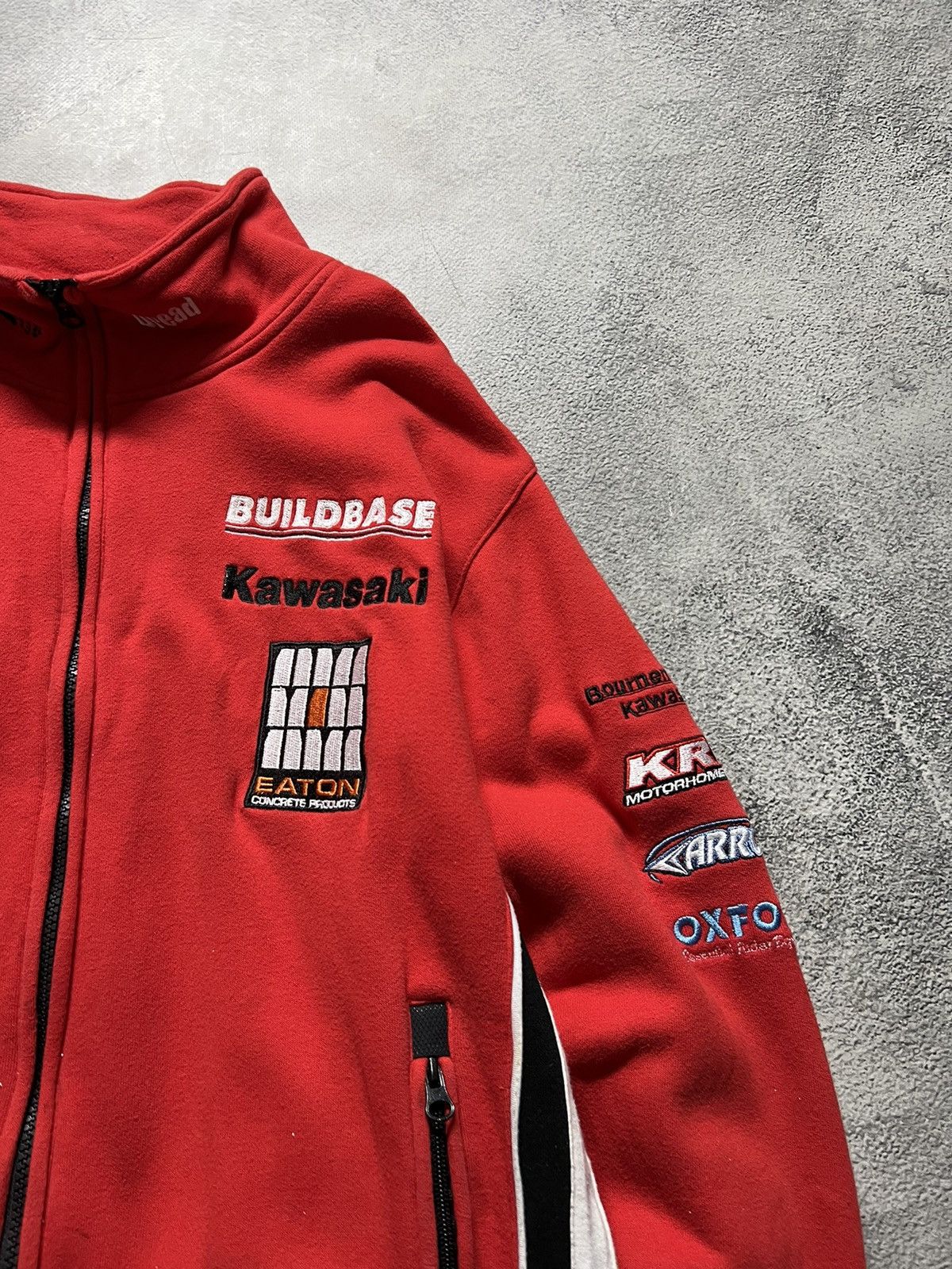 Vintage Vintage Y2k Kavasaki ❤️ Buldbase Racing Zip Sweatshirt 00’s Size US L / EU 52-54 / 3 - 9 Thumbnail