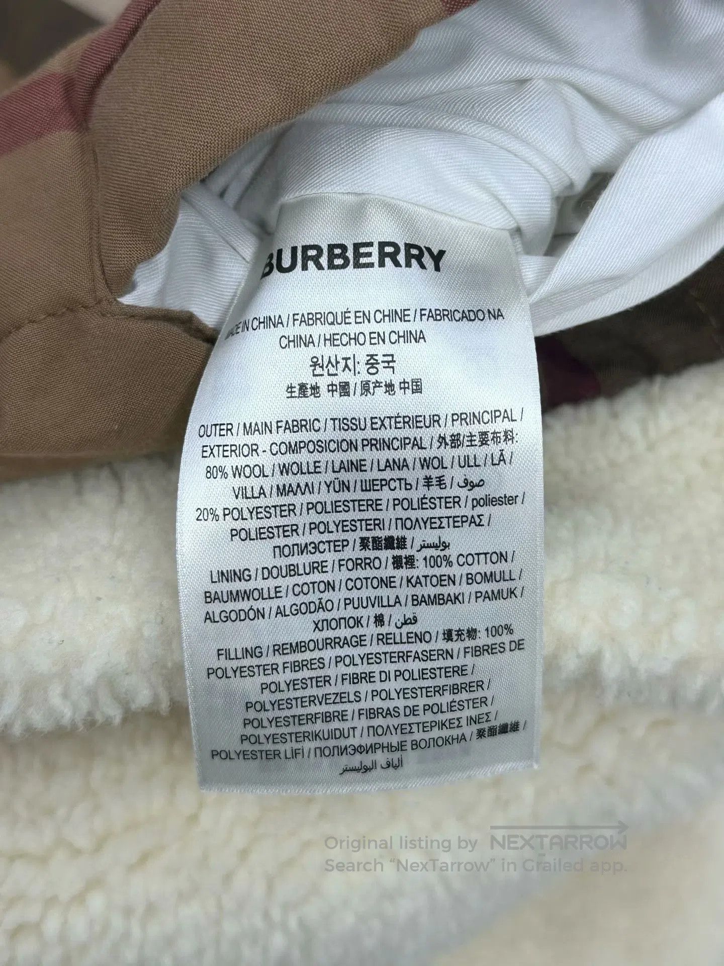 Burberry Burberry White Embroidered Logo Teddy Fleece Jacket| Size XXS / US 00 / IT 34 - 5 Thumbnail