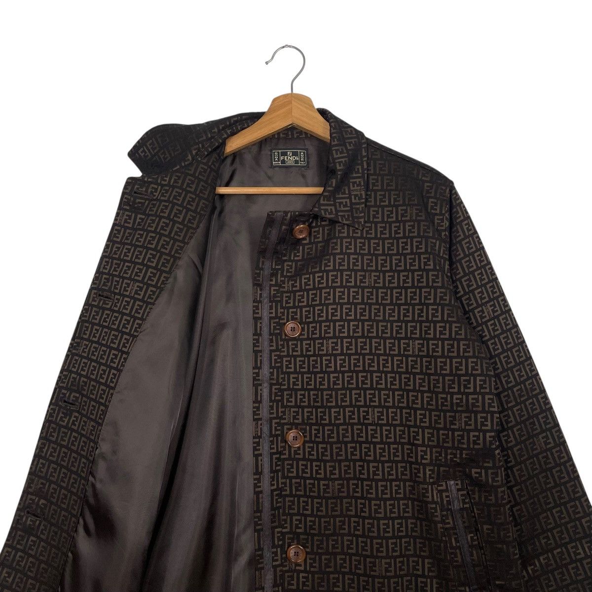 Fendi Vintage Fendi Zucca Monogram Trenchcoat Size M / US 6-8 / IT 42-44 - 11 Thumbnail