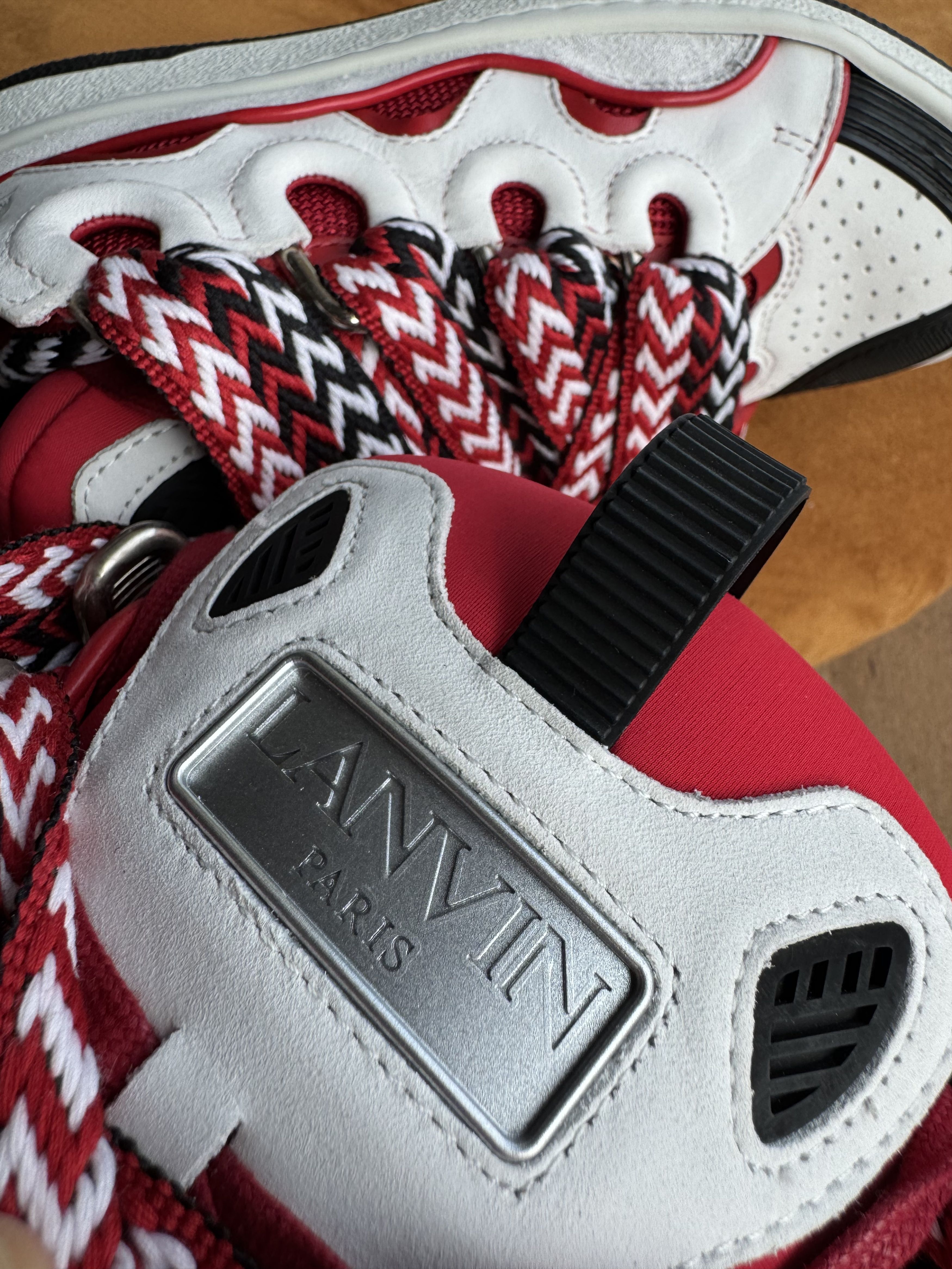 Lanvin Lanvin Curb White/Red 38IT Size US 8 / IT 38 - 4 Thumbnail