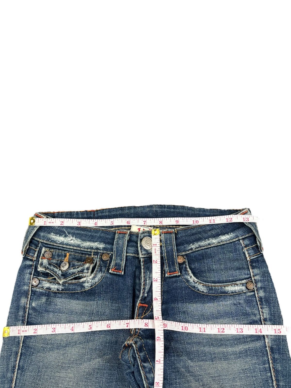 True Religion Vintage True Religion Joey Distressed Flare Blue Jeans Size 27" / US 4 / IT 40 - 10 Thumbnail