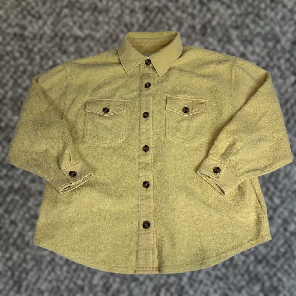 Billabong VINTAGE Billabong Anytime Shacket Oversized Button Up Jacket Yellow Womens L Shacket Size M / US 6-8 / IT 42-44 - 1 Thumbnail