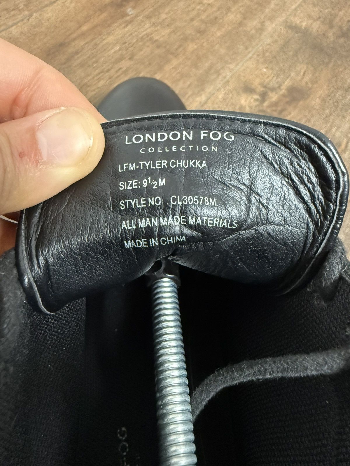 London Fog London Fog Tyler Chukka Boots – Black – Men’s 9.5 Size US 9.5 / EU 42-43 - 5 Thumbnail