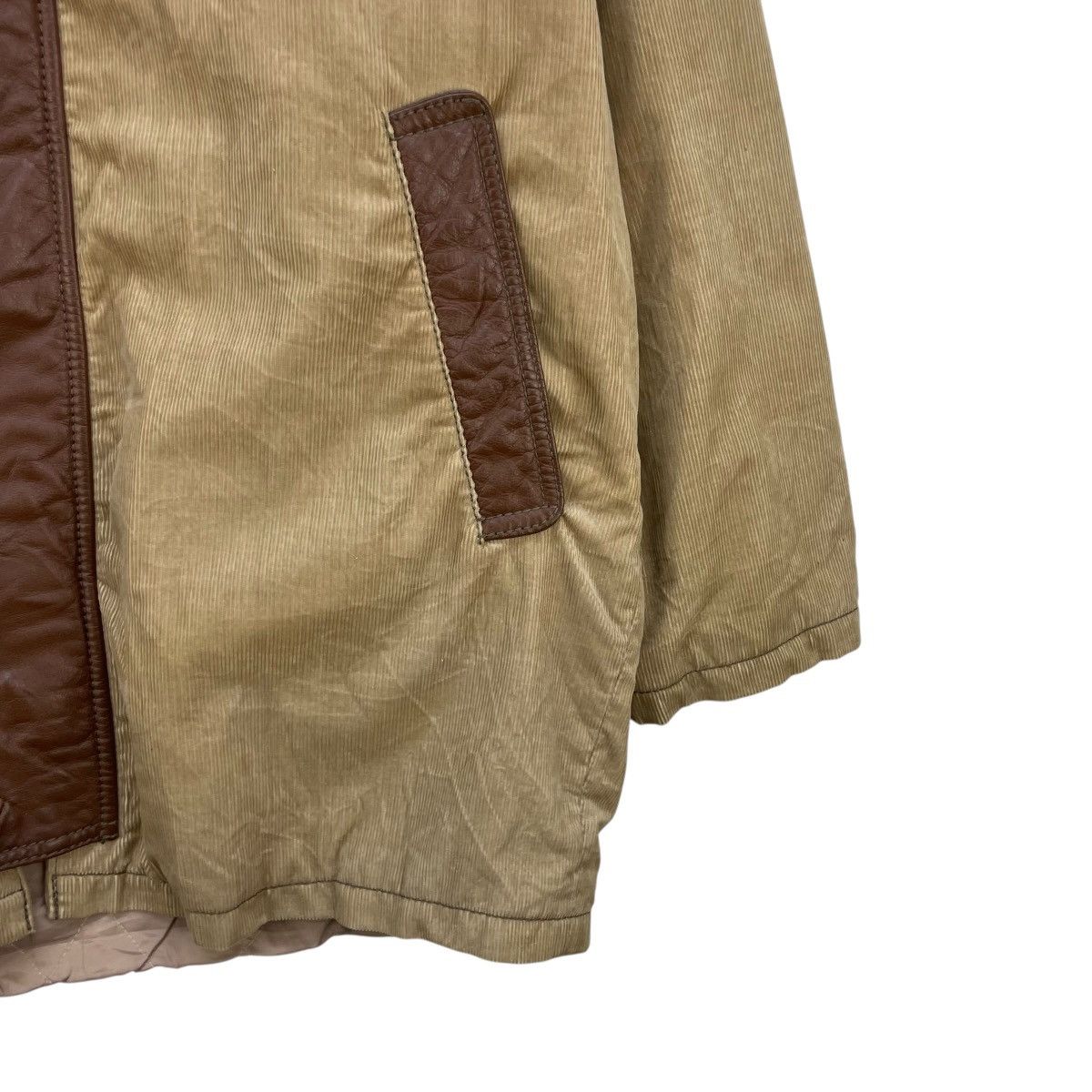 Issey Miyake 💥Vintage Monsieur Paris Corduroy Leather Jacket Size US L / EU 52-54 / 3 - 5 Thumbnail
