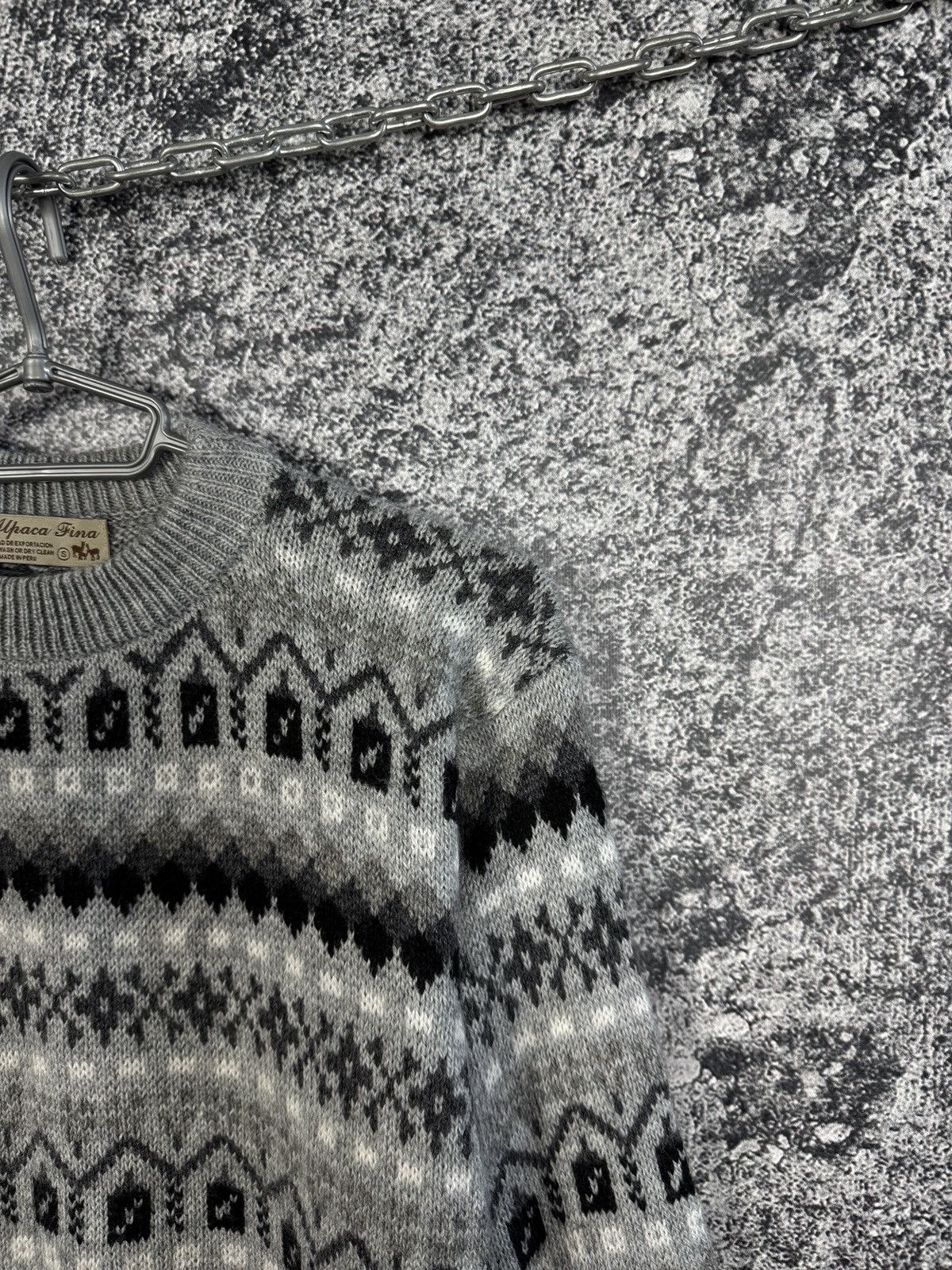 Other Alpaca Fina Sweater Fair Isle Pattern Wool Soft Knit Size S Size S / US 4 / IT 40 - 2 Thumbnail