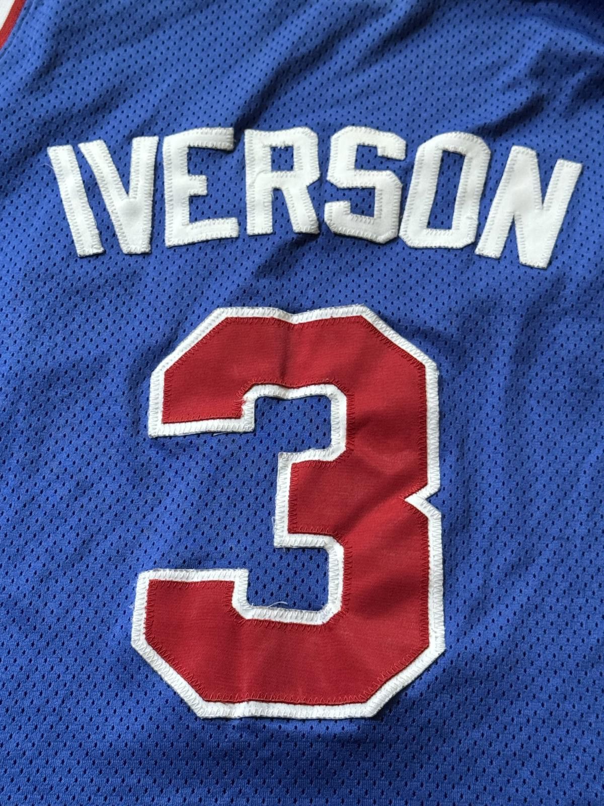 Mitchell & Ness Vtg. Allen Iverson Philadelphia Warriors Rookie Year Jersey Size ONE SIZE - 4 Thumbnail