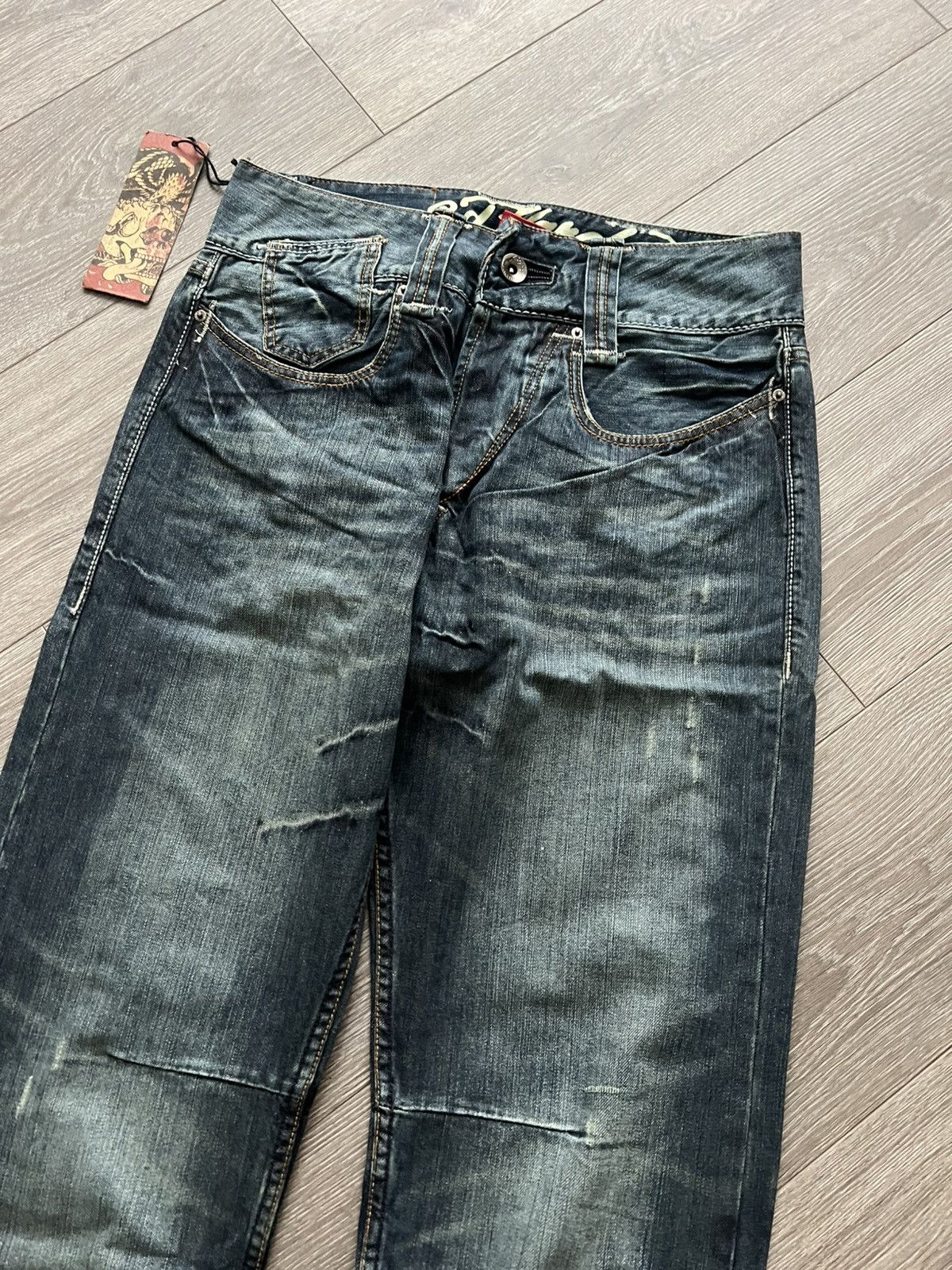 Ed Hardy Vintage Ed Hardy Jeans by Christian Audigier Denim Pants Y2K Size US 34 / EU 50 - 13 Thumbnail