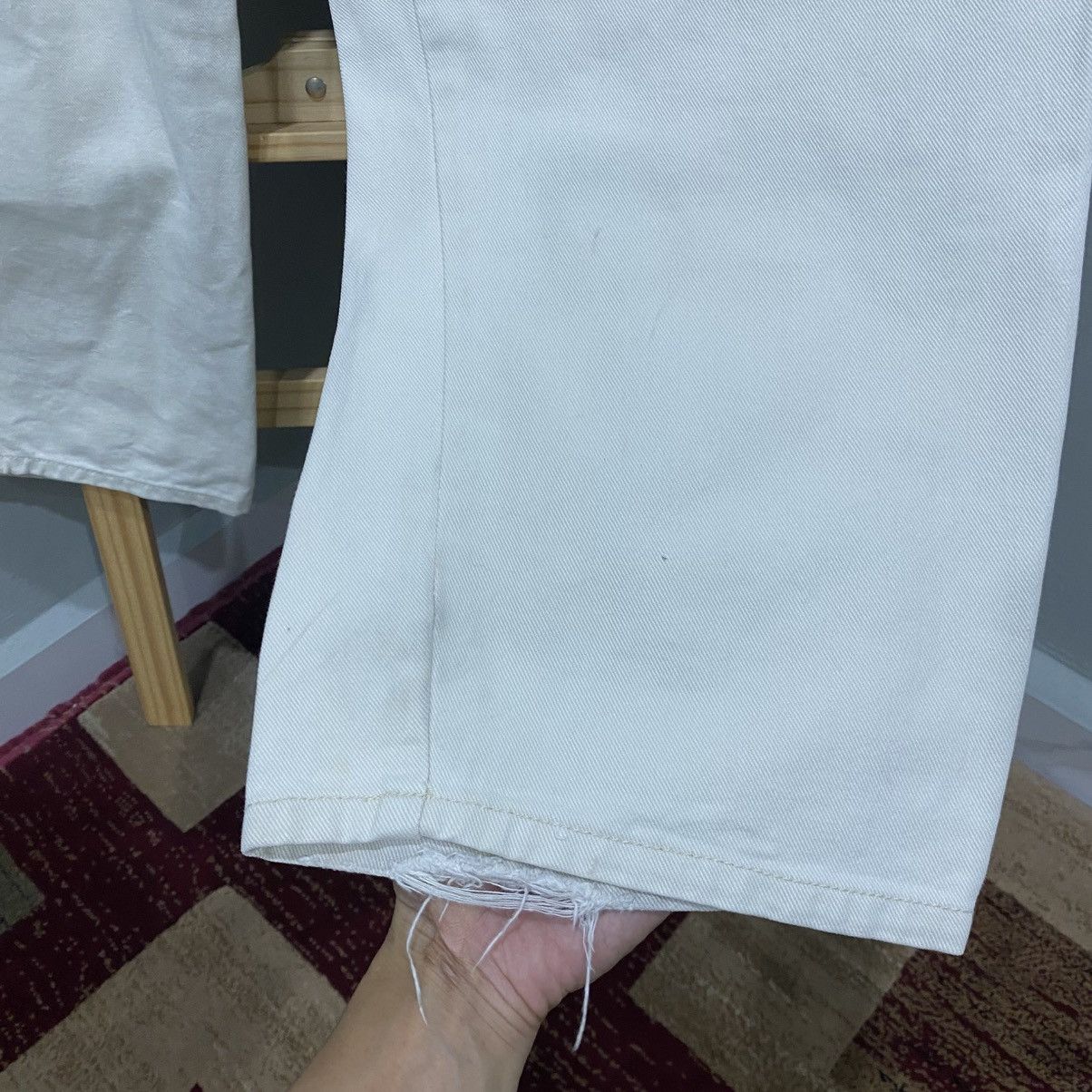 Marithe + Francois Girbaud Vintage Marithé François Girbaud White Wide Leg Baggy Jeans Size US 32 / EU 48 - 6 Thumbnail