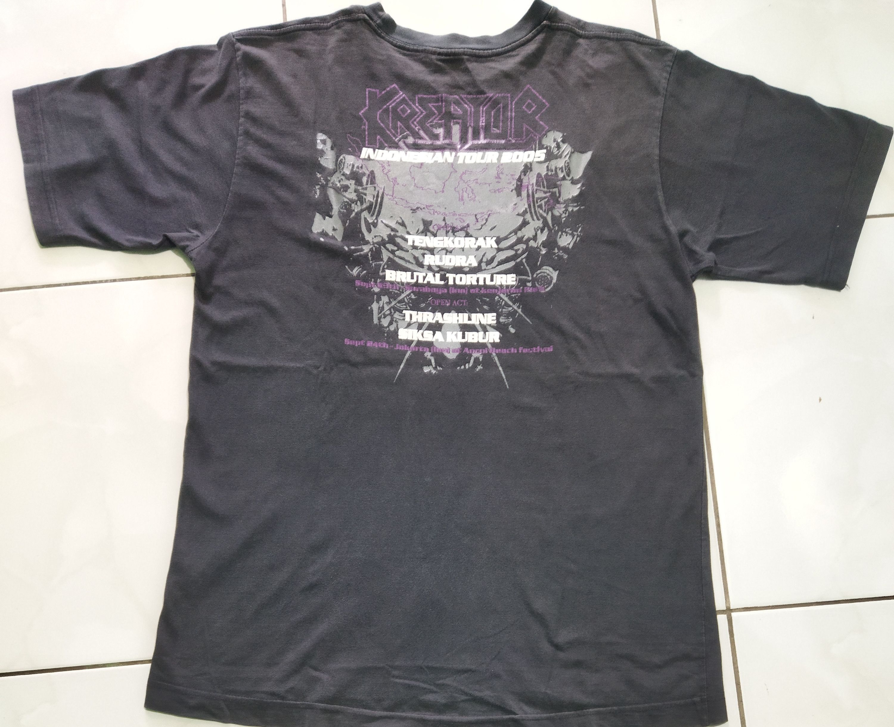 Band Tees Rare KREATOR Thrashing Indonesia 2005 Size US L / EU 52-54 / 3 - 3 Thumbnail