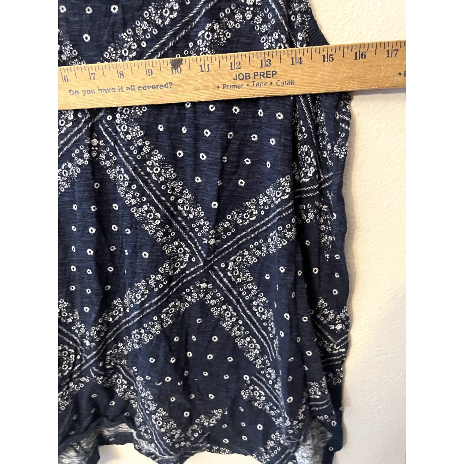 Levi's Levi’s Women’s PM Navy Blue Sleeveless Tank Top Bandana Print Cotton Blend Size M / US 6-8 / IT 42-44 - 5 Thumbnail