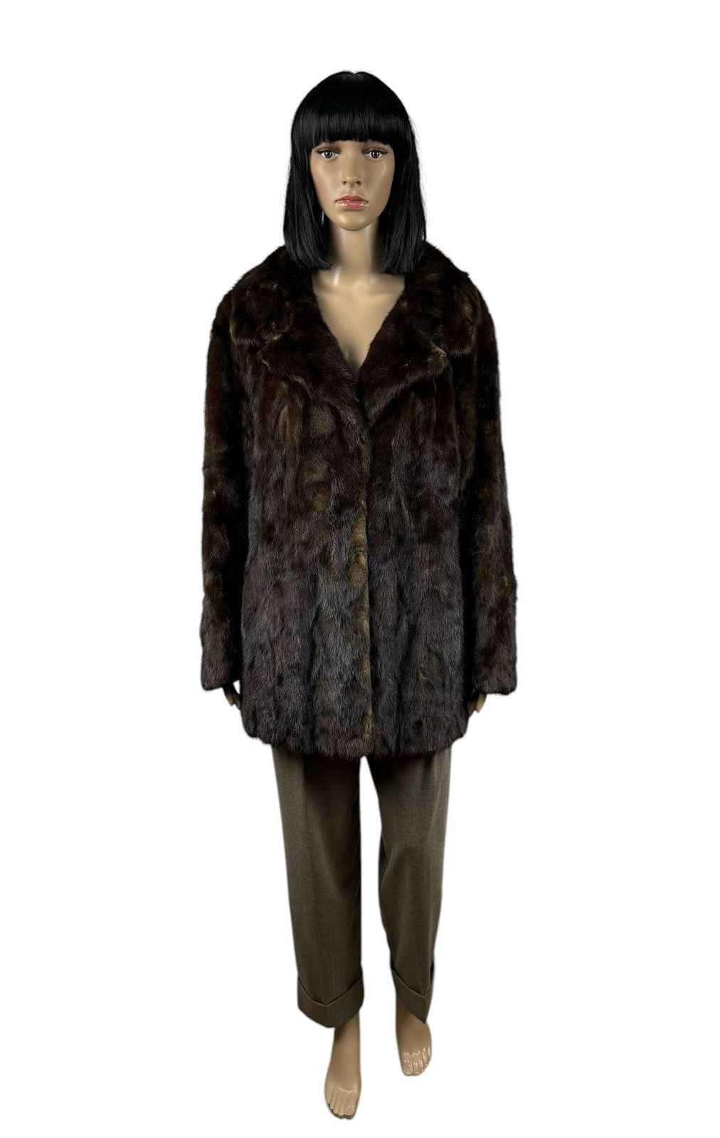 Handmade Real Genuine Mink Fur Coat Jacket Size Large Size L / US 10 / IT 46 - 3 Thumbnail