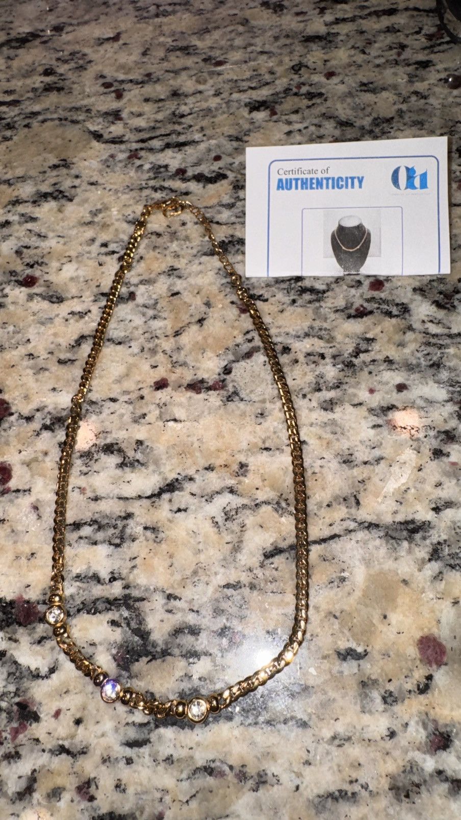 Dior AUTHENTIC CHRISTIAN DIOR GOLD NECKLACE Size ONE SIZE - 2 Thumbnail