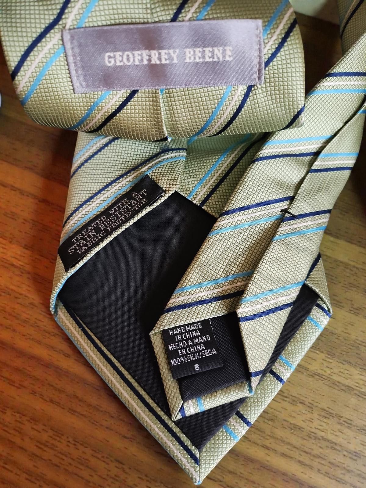 Other Geoffrey Beene 100% Silk Striped Tie Size ONE SIZE - 4 Thumbnail