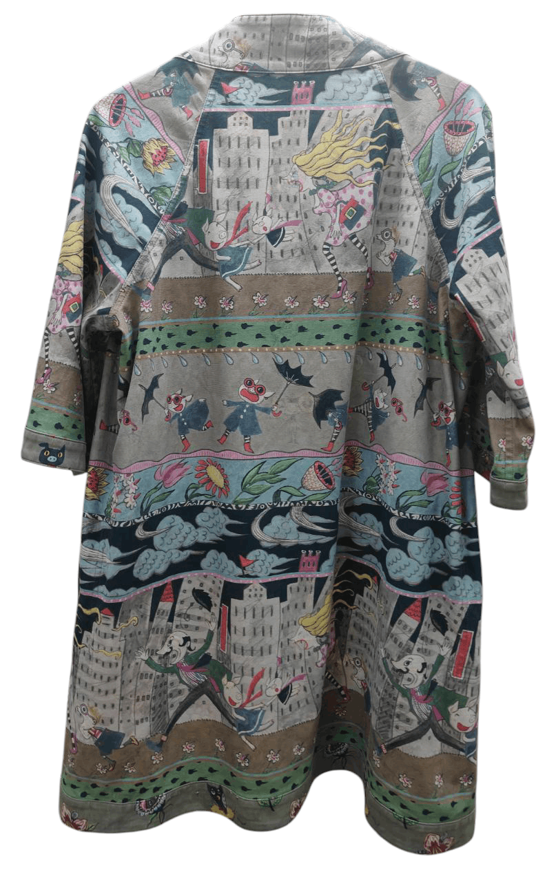 Comme des Garcons Japanese Olleborebla Printed Artwork Cardigan Size US M / EU 48-50 / 2 - 3 Thumbnail