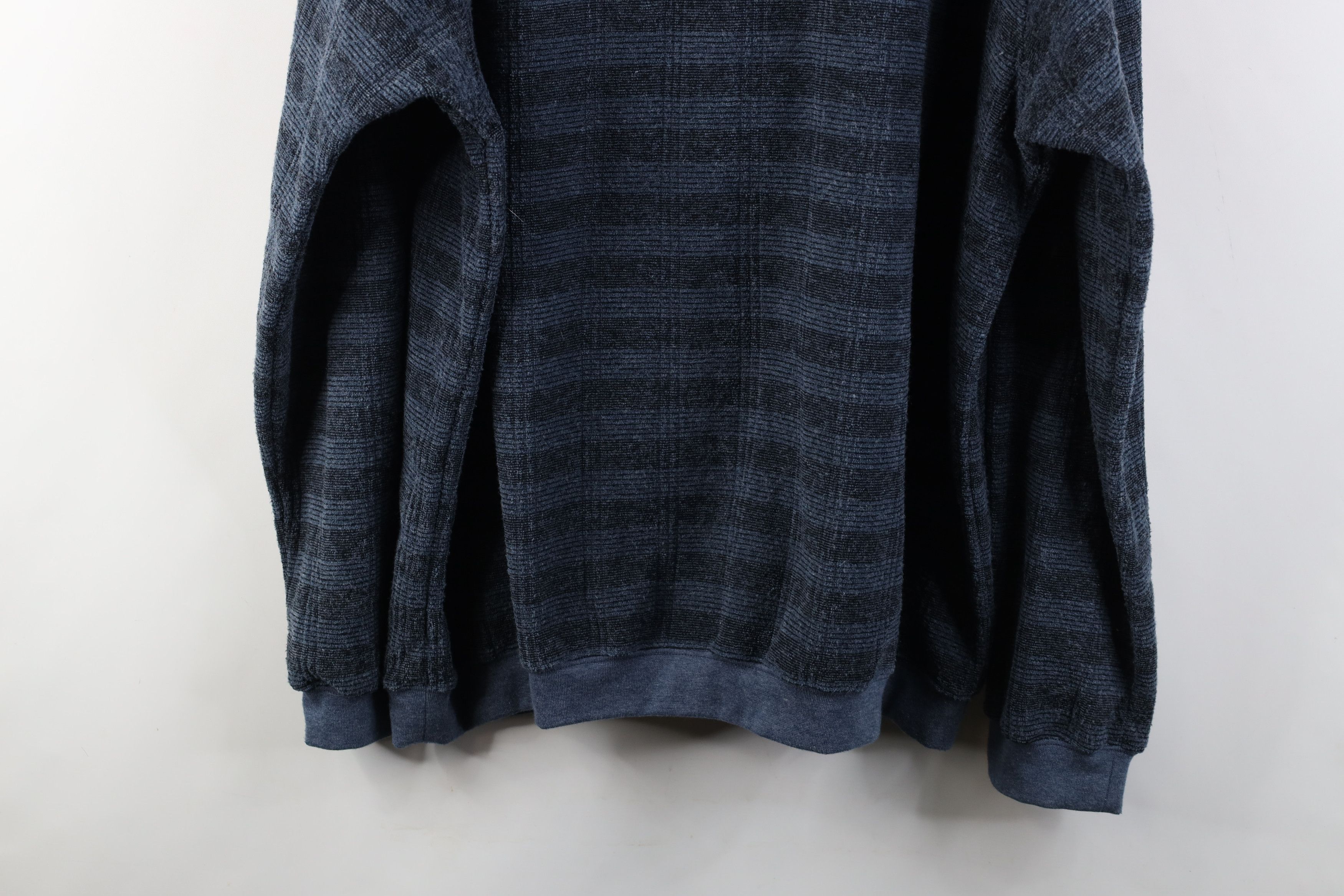 Vintage Vintage Streetwear Fleece Collared Pullover Sweatshirt Blue Size US XXL / EU 58 / 5 - 12 Thumbnail