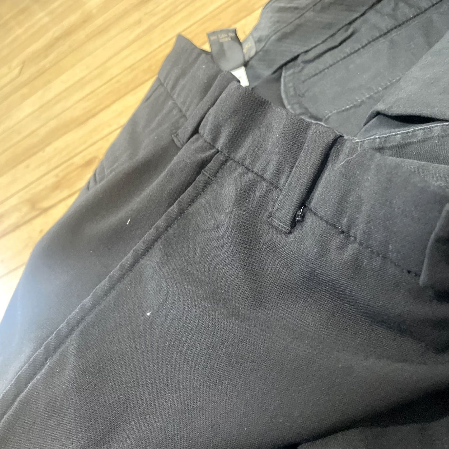 Banana Republic VINTAGE Banana Republic Dress Pants Men 32R Black Wool Flat Front Slacks 2001 Wool Blend Stretch 90s Y2k Dress Pants Mens Size US 32 / EU 48 - 6 Thumbnail