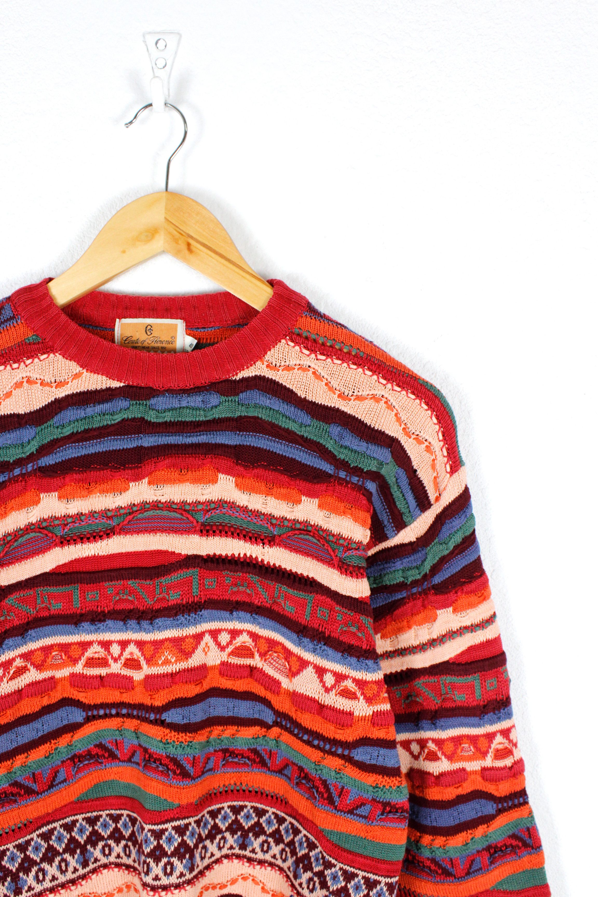 Conte of Florence Vintage Conte Of Florence Coogi Style 3d Knit Sweater Size US M / EU 48-50 / 2 - 2 Thumbnail