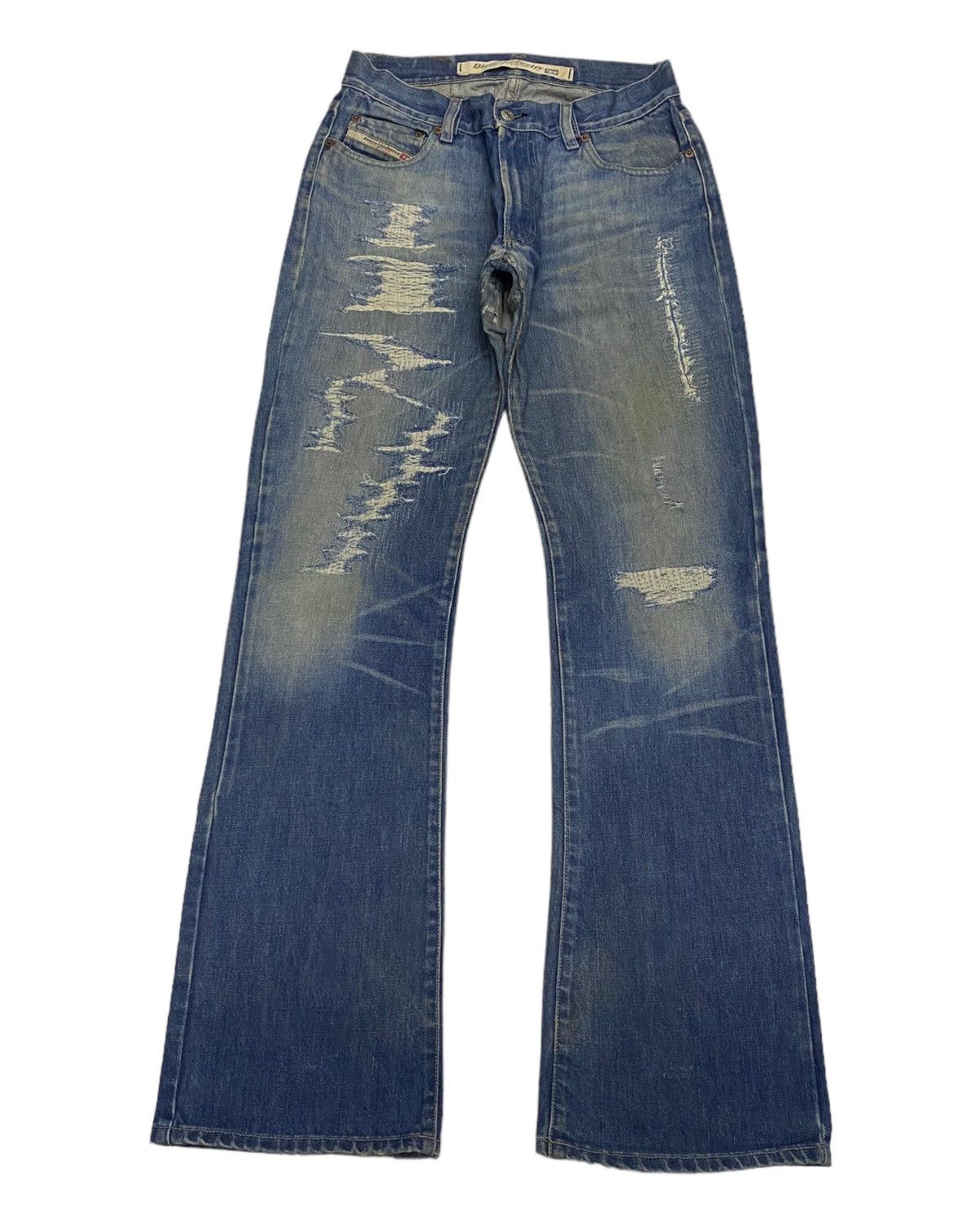 Diesel DIESEL FLARE RARE DISTRESSED DENIM FLARED JEANS Size US 29 - 6 Thumbnail