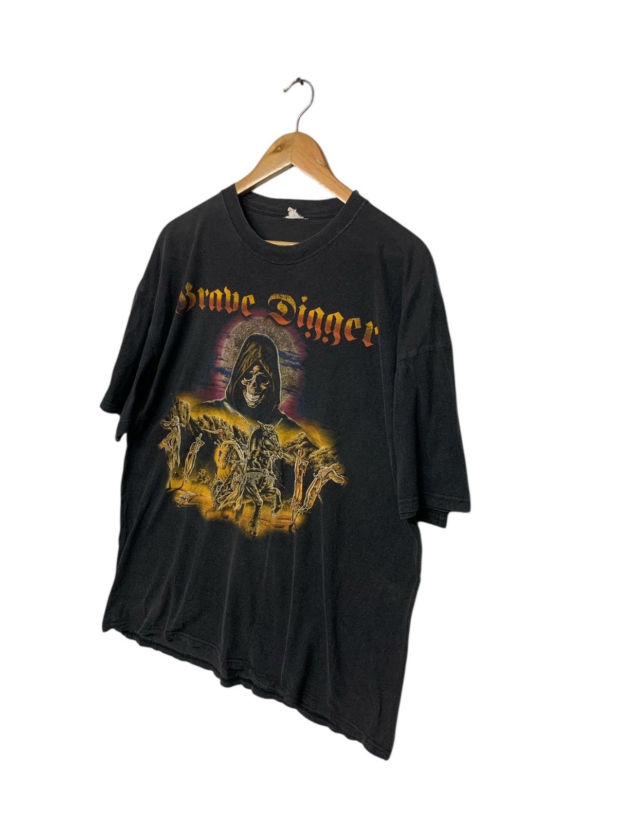 Band Tees Vintage Grave Digger Knight Of The Cross Metal Band T Shirt Size US L / EU 52-54 / 3 - 2 Thumbnail