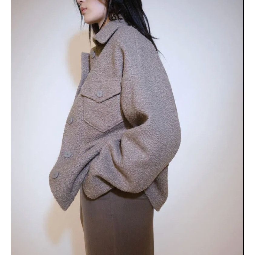 Mango Mango Boucle Faux Shearling Collar Jacket Womens Small Size S / US 4 / IT 40 - 2 Thumbnail