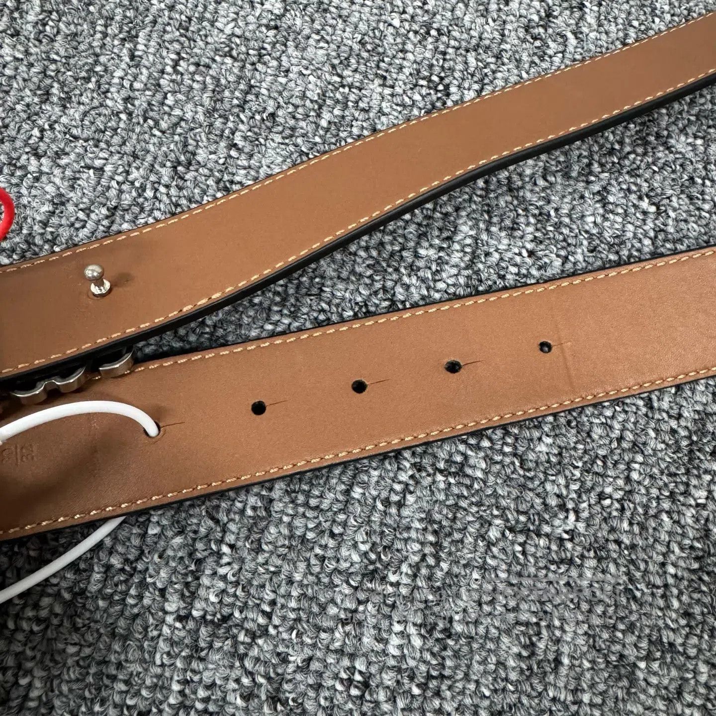 Loewe LOEWE Silver square logo buttonhole belt| Size ONE SIZE - 5 Thumbnail