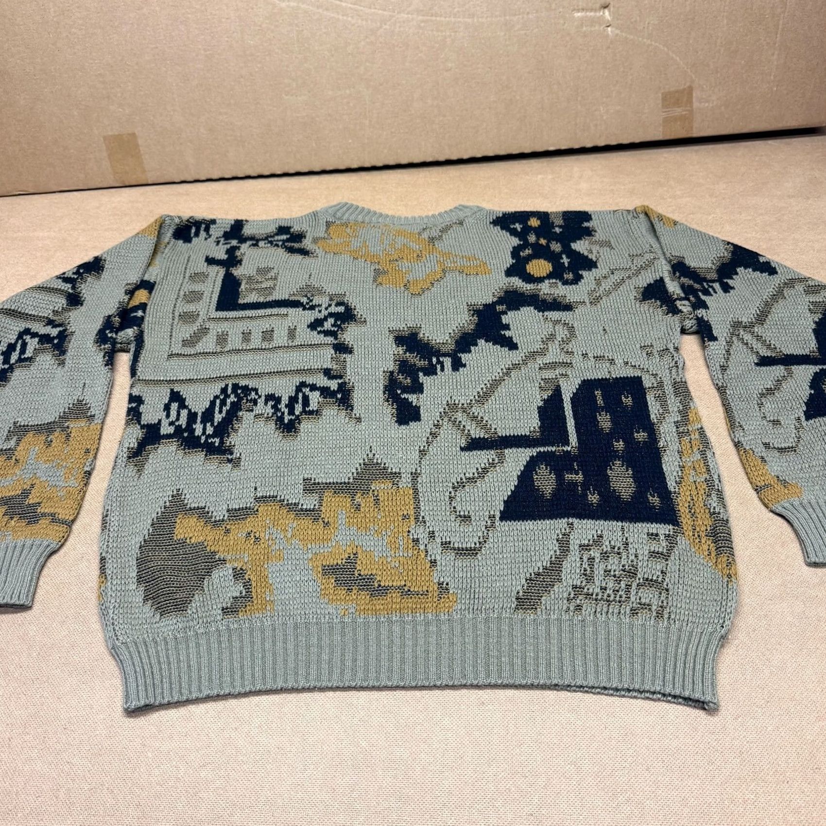 Vintage VINTAGE Chapel Hill Sweater Mens L Gray City Graphic Knit Pullover 80s Size US L / EU 52-54 / 3 - 6 Thumbnail