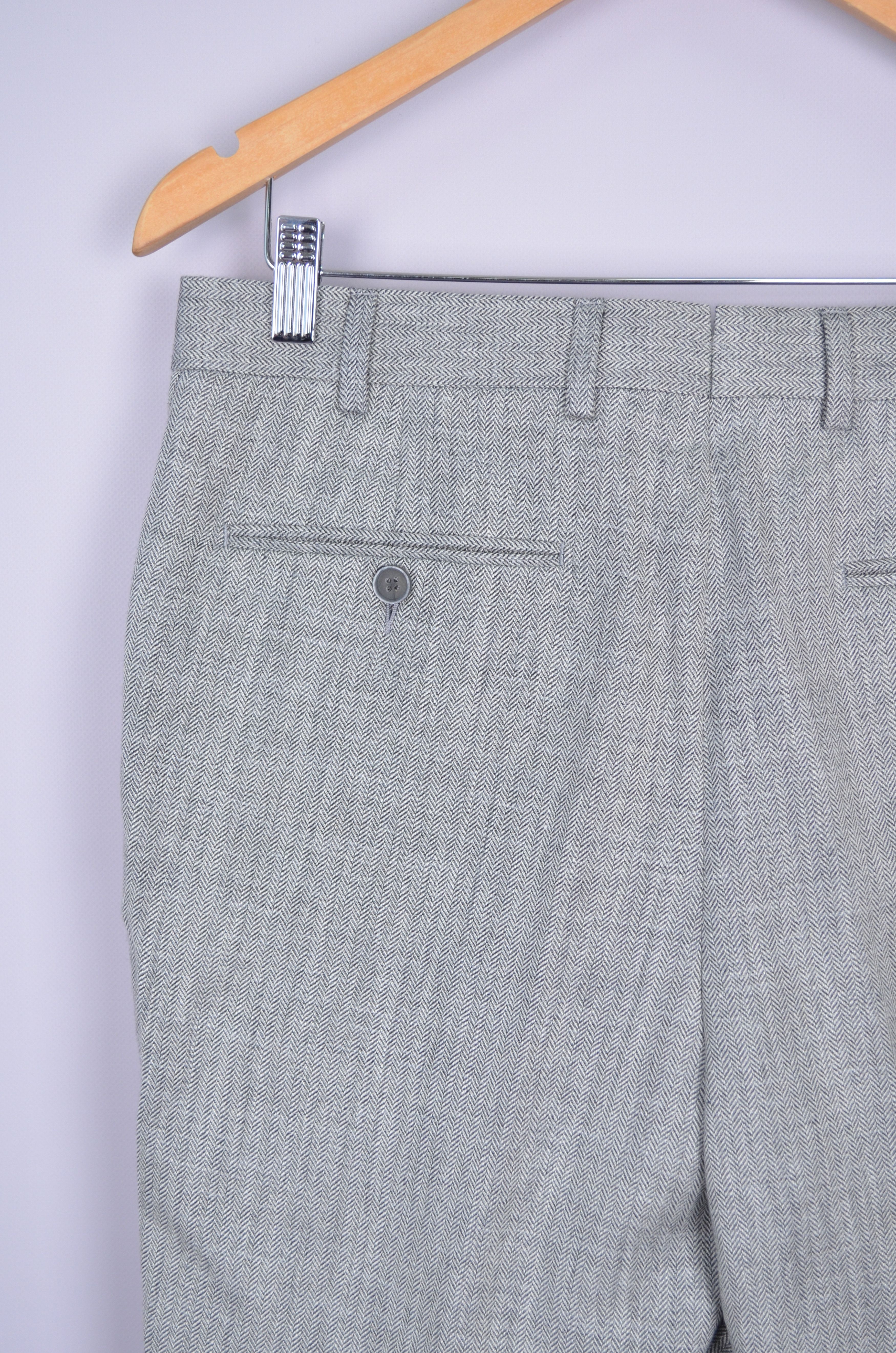 Suitsupply SUITSUPPLY Lazio Ethomas Wool Silk Linen Suit Grey US36 Size 36R - 21 Thumbnail
