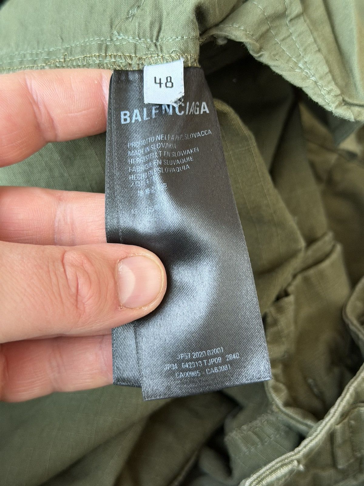 Balenciaga *DEMNA* BALENCIAGA RIPSTOP CARGO BAGGY PANTS Sz 48 green Size US 32 / EU 48 - 10 Thumbnail