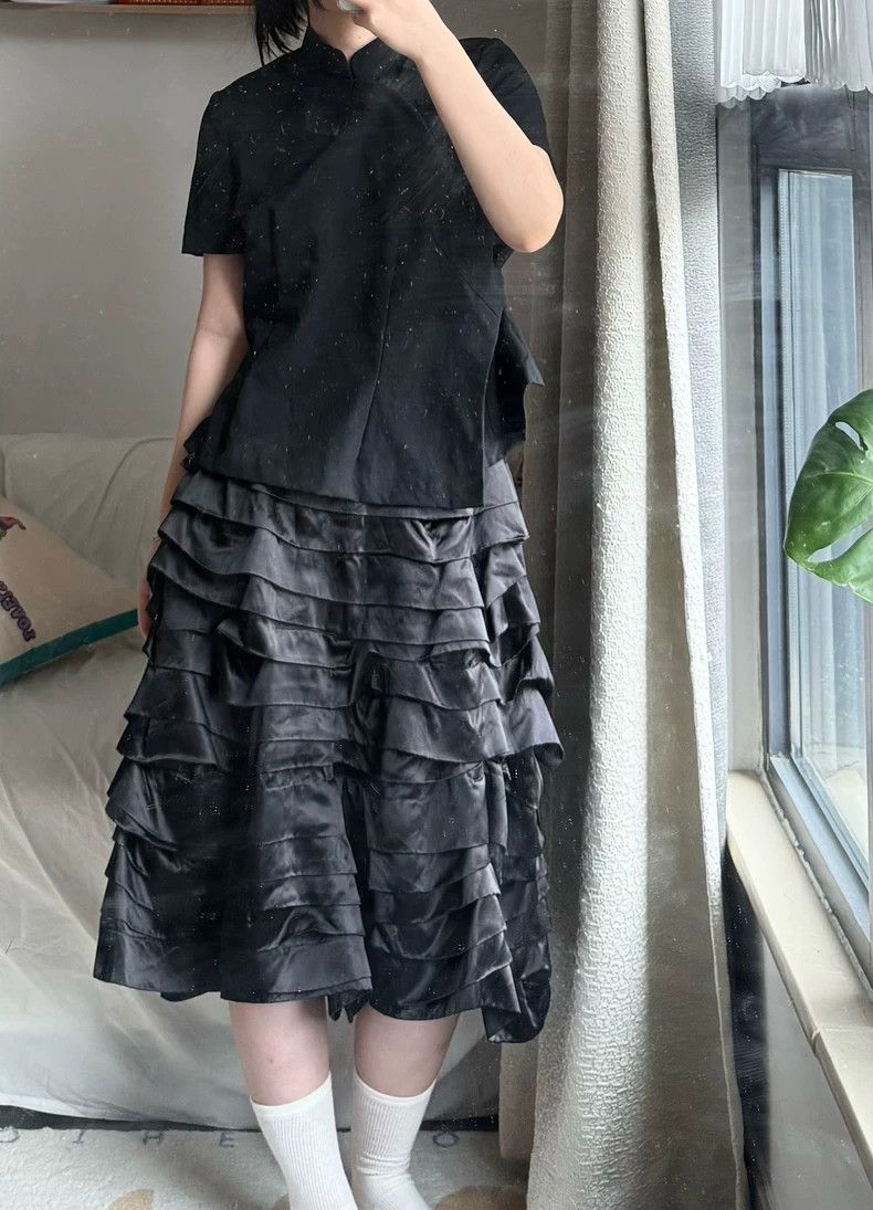 Comme des Garcons Comme Des Garcons Stacked ruffle edge skirt pants 2506-Next Size 22" - 1 Thumbnail