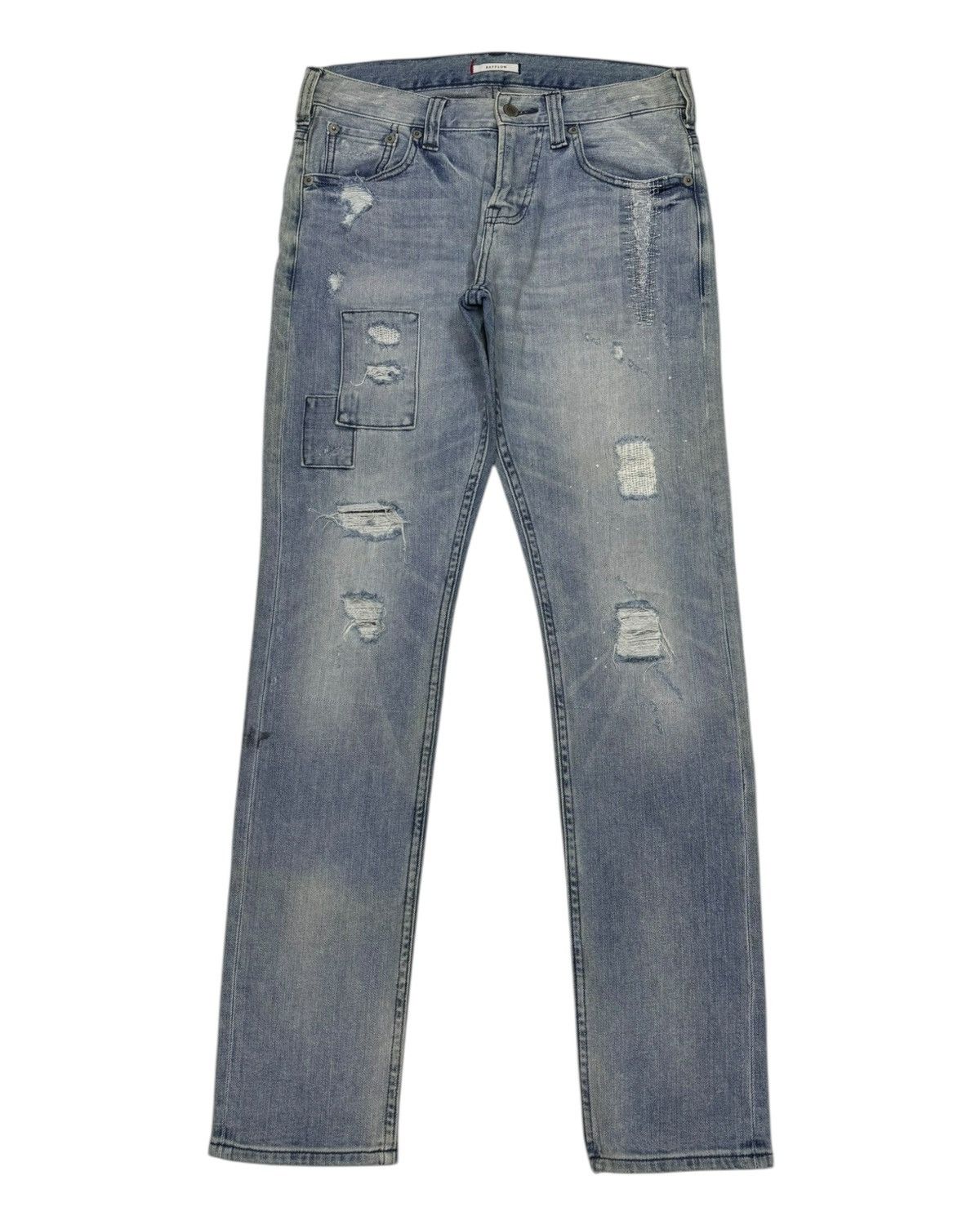 Kapital VINTAGE JEANS PATCHWORK BAYFLOW TAPERED DENIM JEANS Size US 30 / EU 46 - 7 Thumbnail