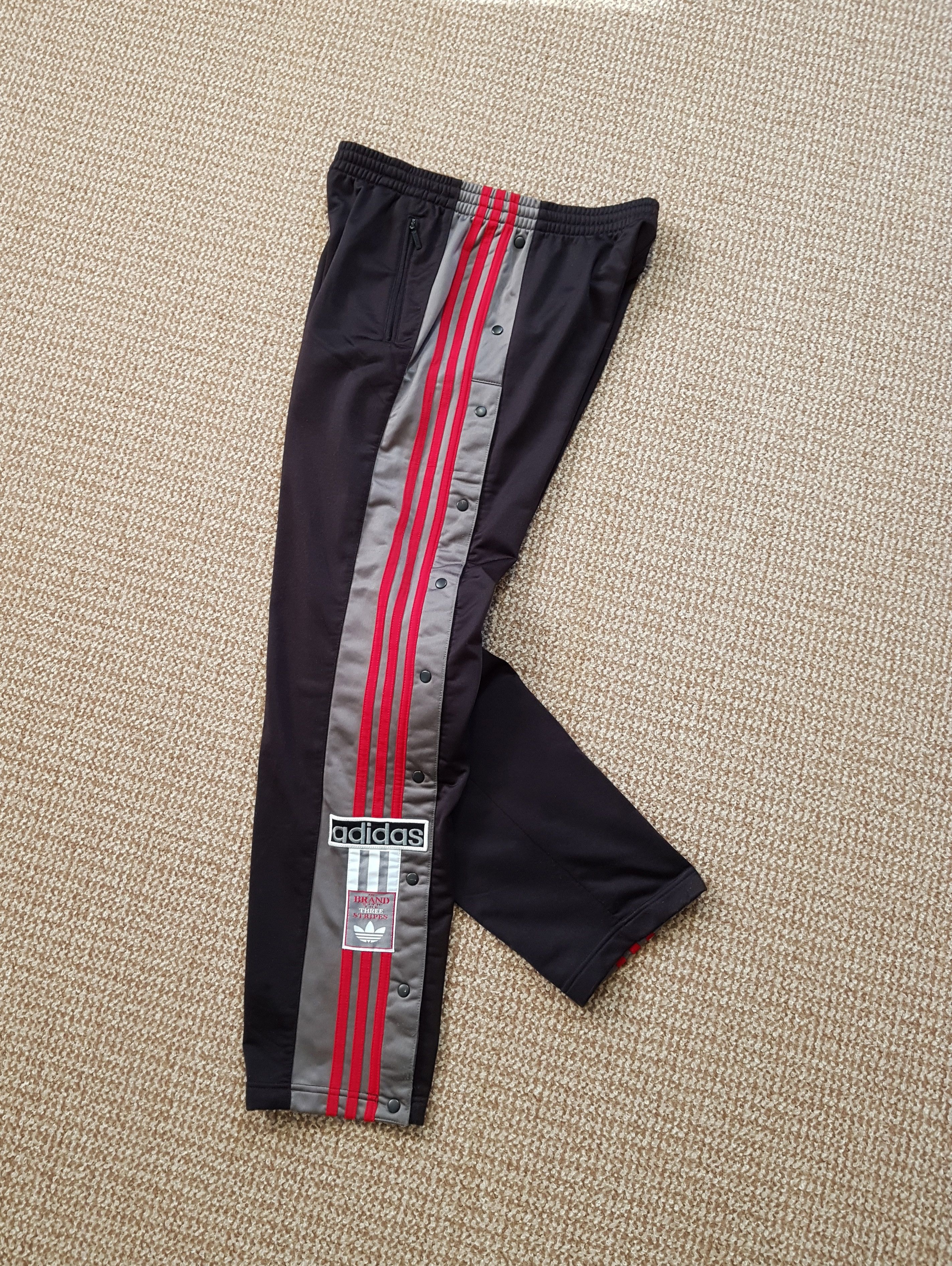 Adidas Adidas Adibreak Y2K Vintage 90s Striped Snap Track Pants S Size US 30 / EU 46 - 1 Thumbnail