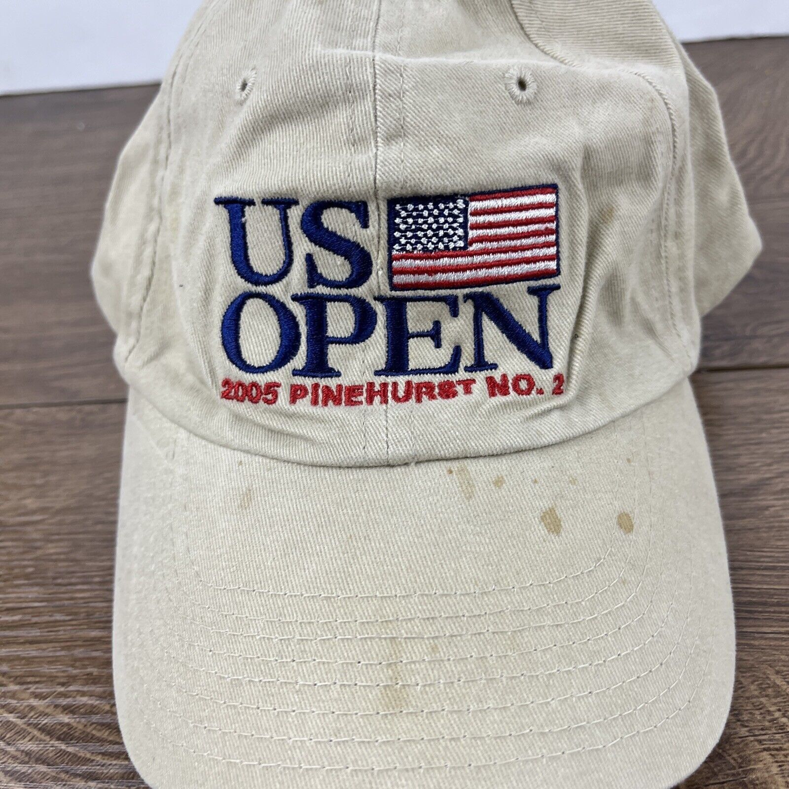 Other 2005 US Open Hat Pinehurst 2 Hat Tan Brown Hat Adjustable Ta Size ONE SIZE - 8 Thumbnail
