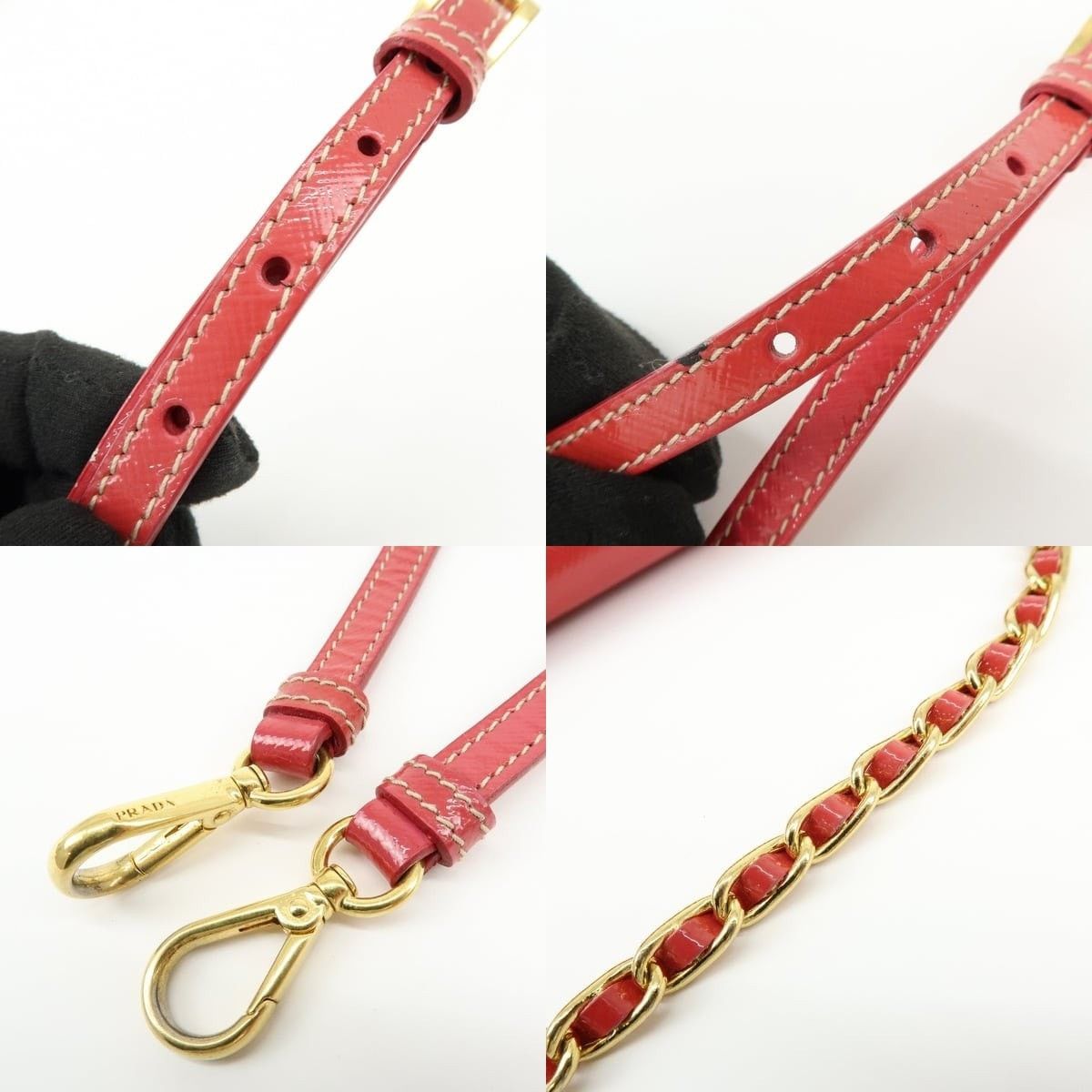 Prada Prada Saffiano Flap Bag Red Size ONE SIZE - 4 Thumbnail