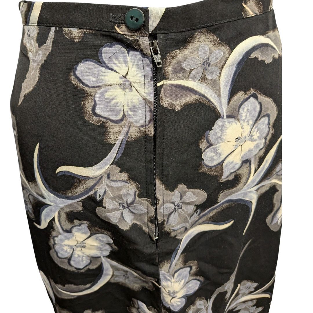 Vintage Vintage Black Floral Printed Maxi Skirt | S | Tracy Evans Size 25" / US 0 / IT 36 - 3 Thumbnail
