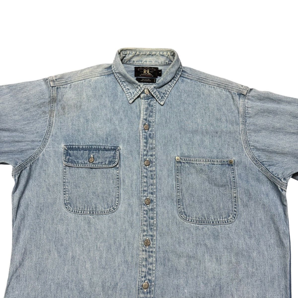 RRL Ralph Lauren Vintage RRL Ralph Lauren Denim Shirt Oversized Faded Size US L / EU 52-54 / 3 - 8 Thumbnail
