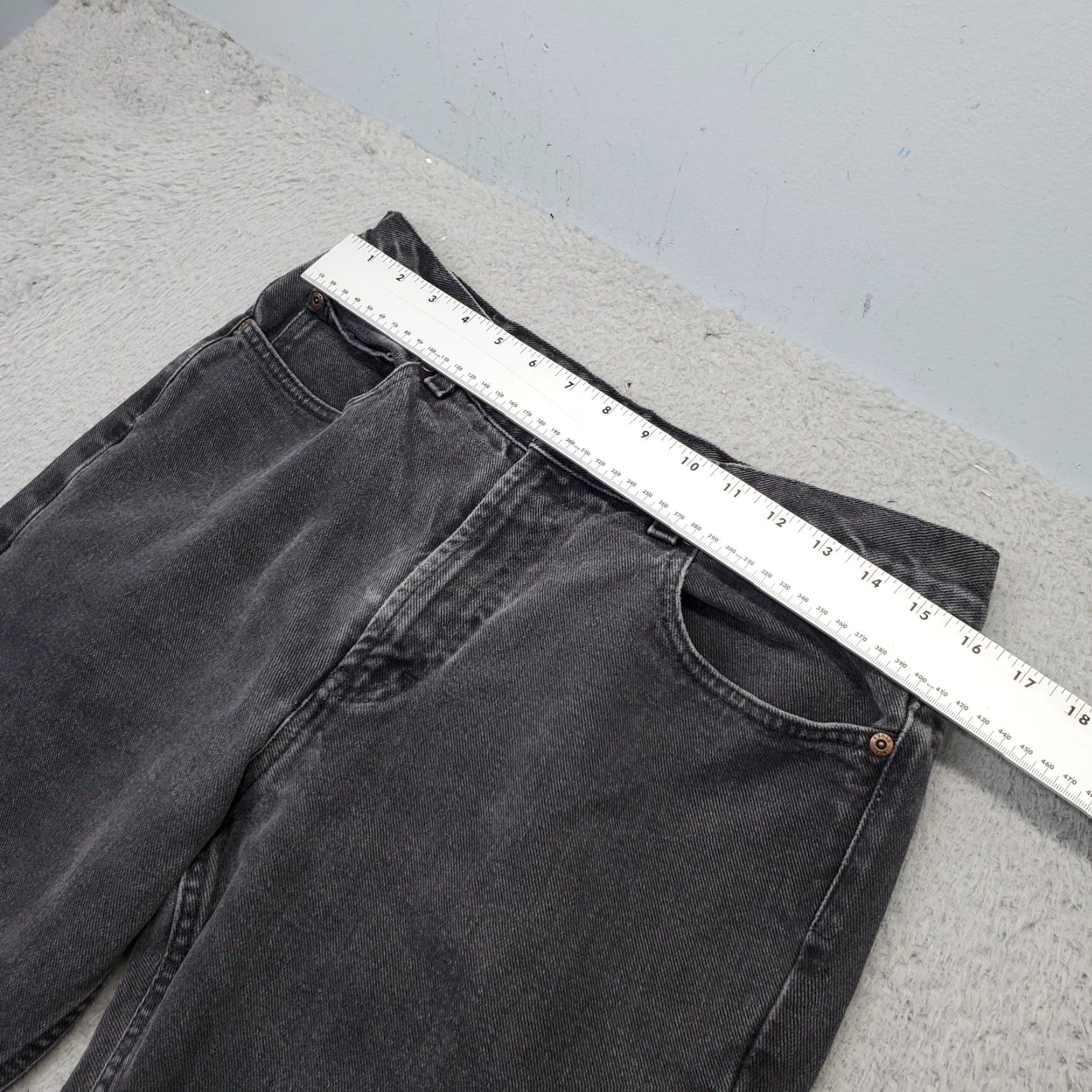 Vintage BCC Blues Straight Jeans Mens Size 34 Black Regular 5-Pocket Design Denim Jeans Regular Fit Flat Front 32in Inseam Size US 34 / EU 50 - 3 Thumbnail