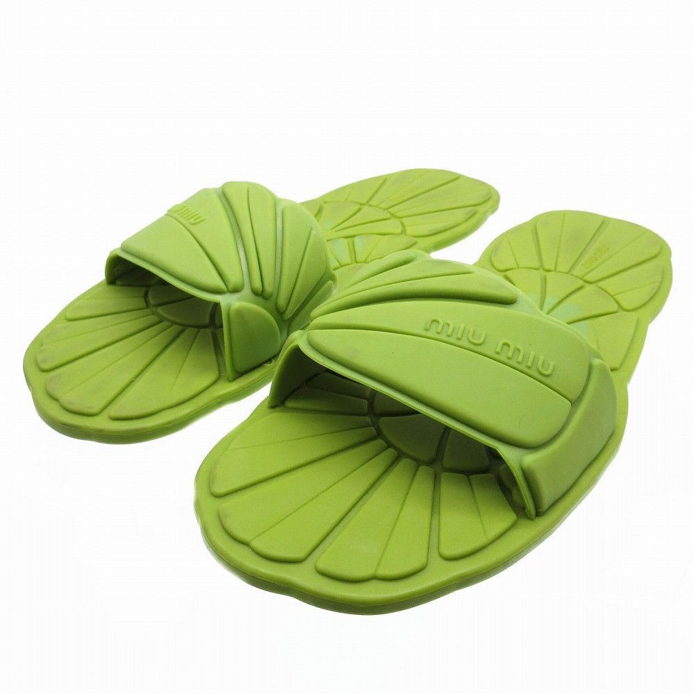 Miu Miu SS17 Brat Green Slides Size US 8 / IT 38 - 1 Thumbnail