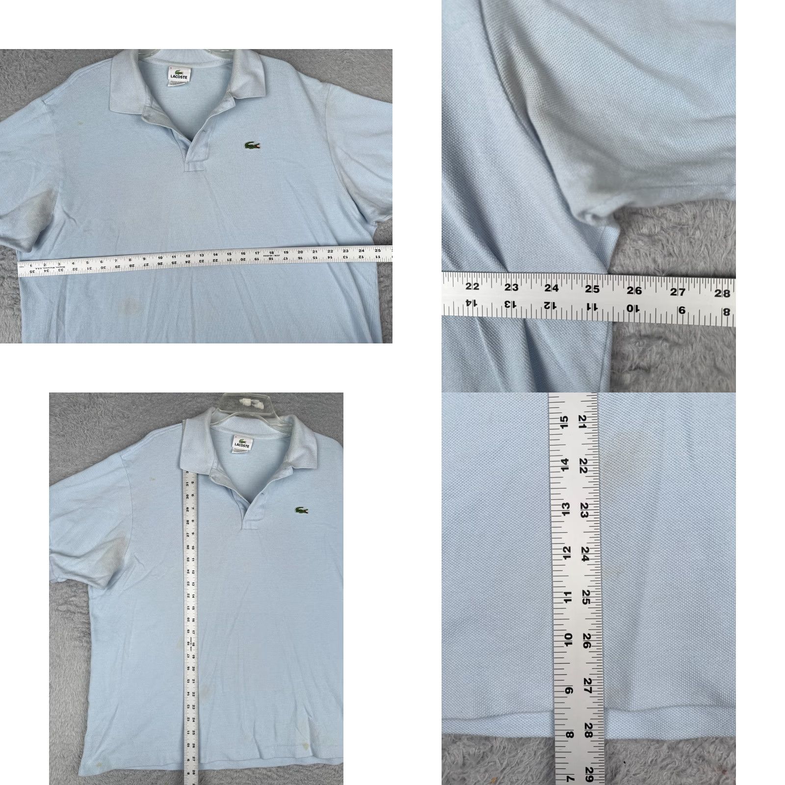 Lacoste Lacoste Polo Shirt Men 9 Blue Short Sleeve 100% Cotton Croc Logo Golf read Size US M / EU 48-50 / 2 - 8 Thumbnail