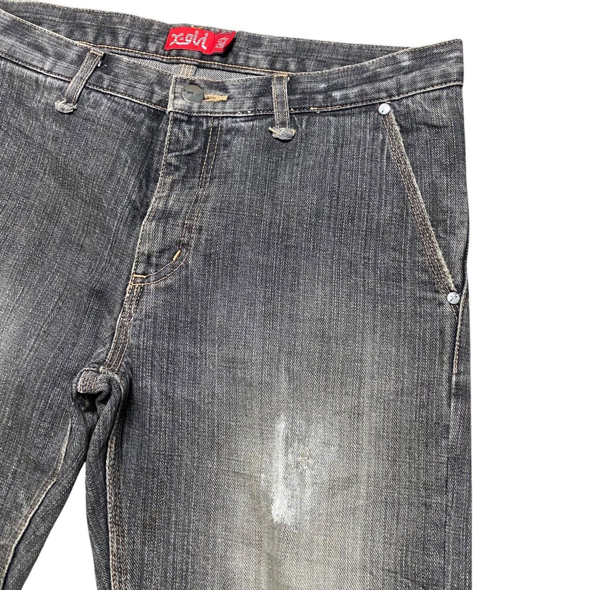 Hysteric Glamour Vintage X-Girl Distressed Denim Faded Black Jeans Size US 30 / EU 46 - 5 Thumbnail